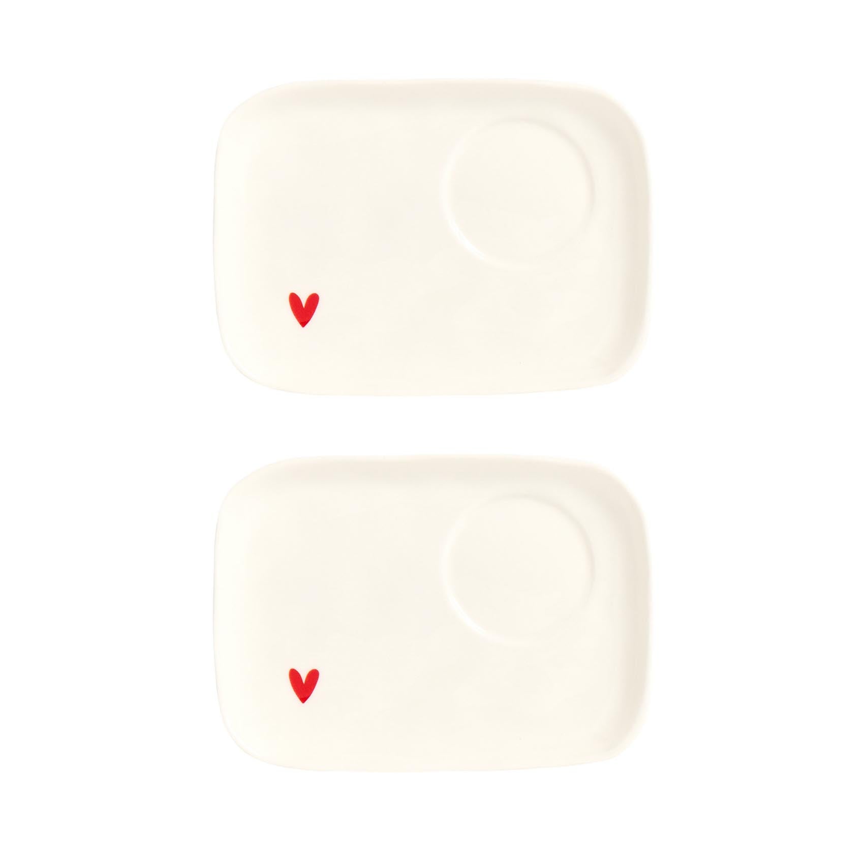 SET 2 PLATES FOR TZ. ESP. RED HEART