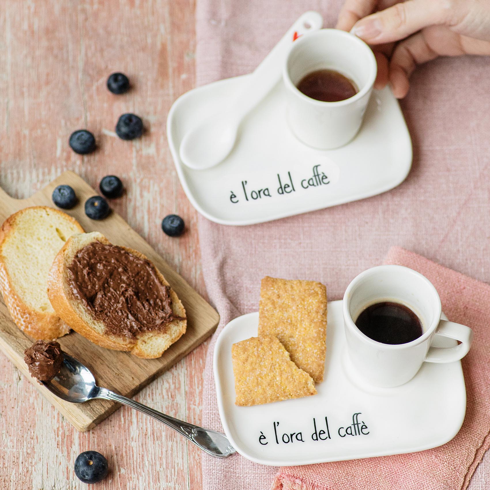 SET 2 PLATES FOR TZ. ESP. COFFEE TIME