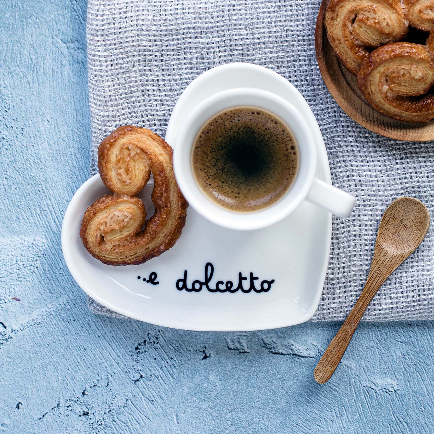 Set 2 Piattini cuore per tazze espresso ..e dolcetto