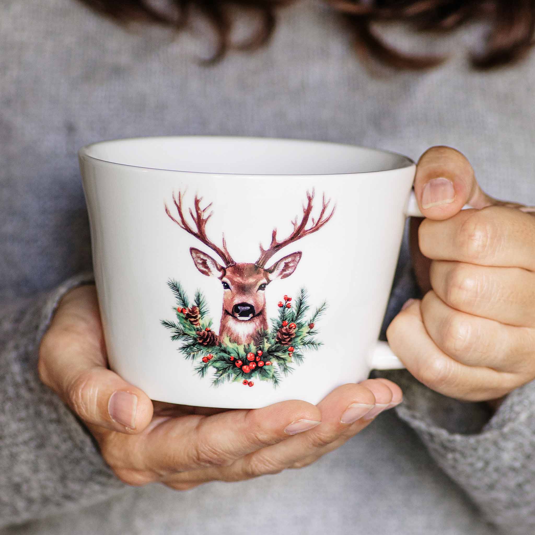 WEIHNACHTSHIRSCH FRÜHSTÜCKSBECHER