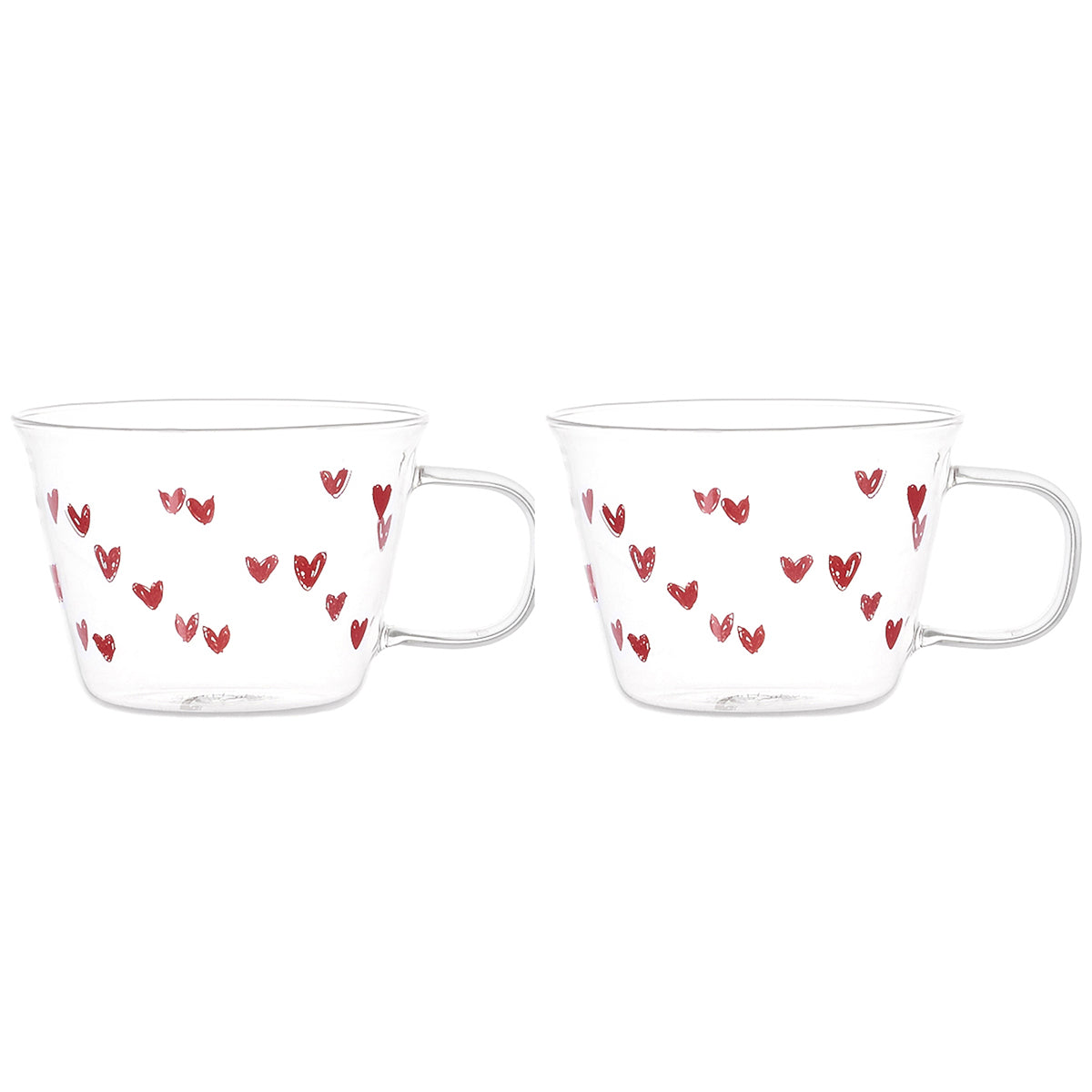 Set 2 breakfast cups Upholstery Hearts