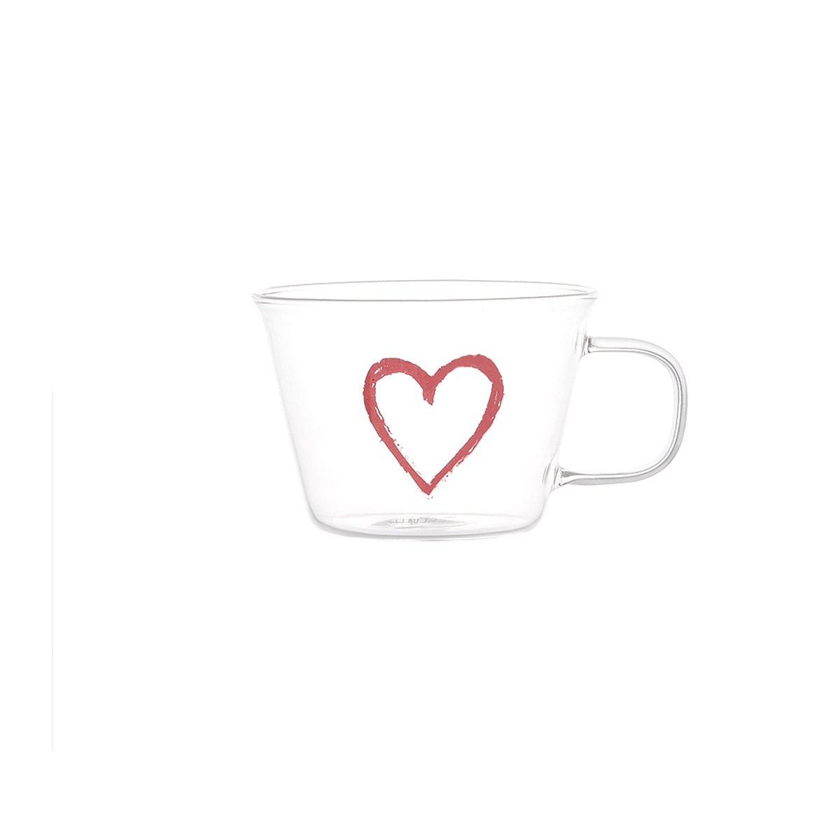 Set of 2 tea or cappuccino cups Heart Graffiti
