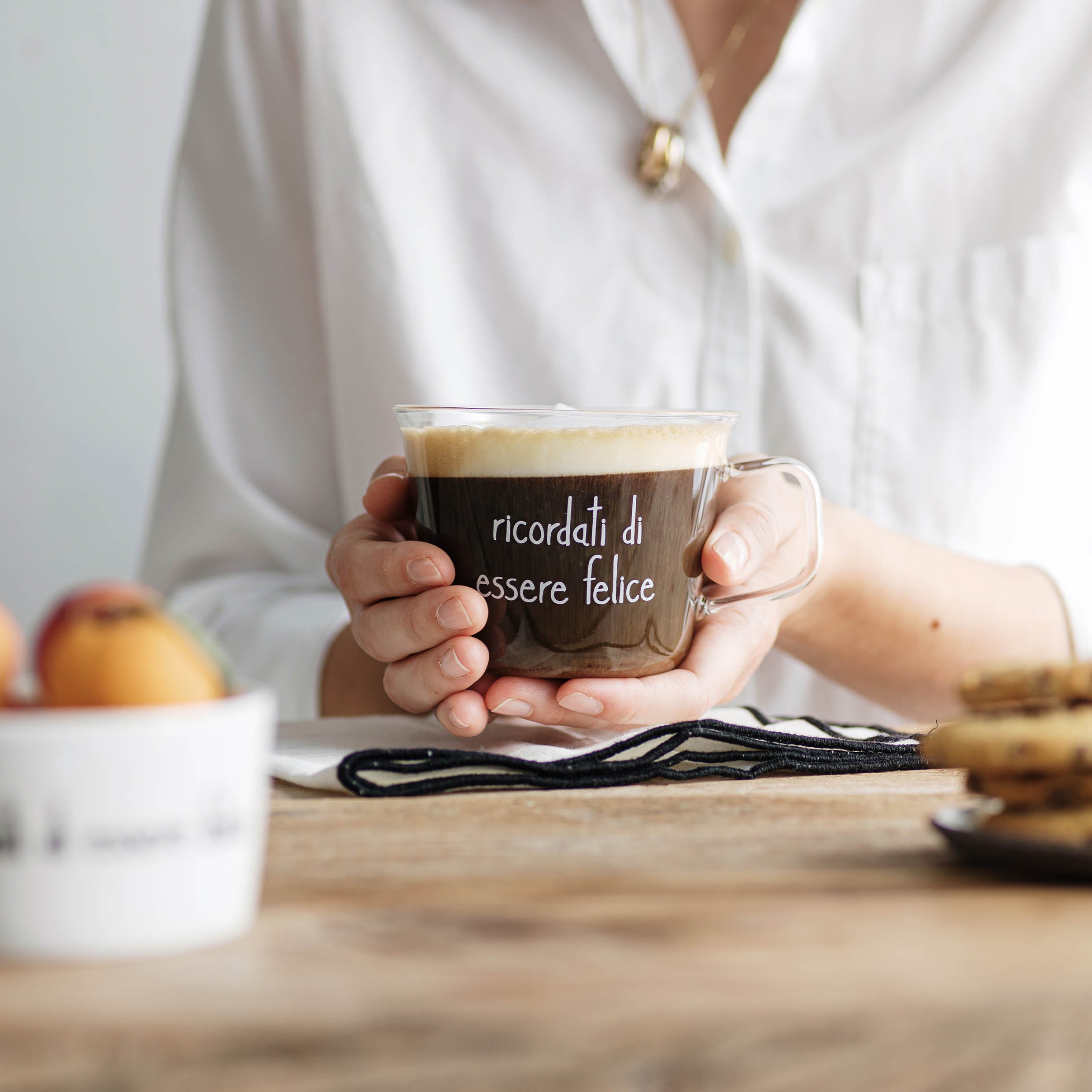 2er-Set Frühstücksbecher Remember to be happy — Simple Day