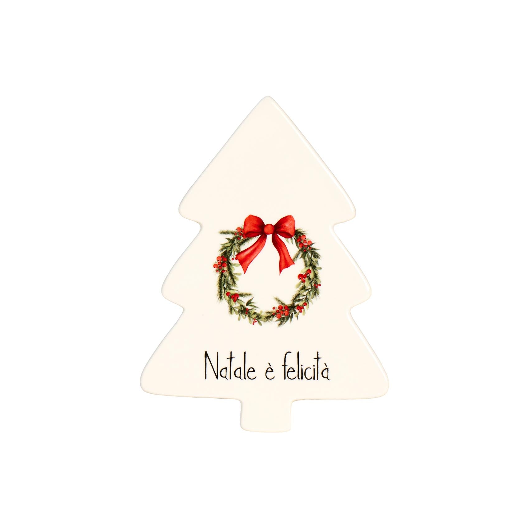 DESSOUS-DE-CASSEROLE « ARBRE DE NOËL, C'EST LE BONHEUR » 21 x 15 cm