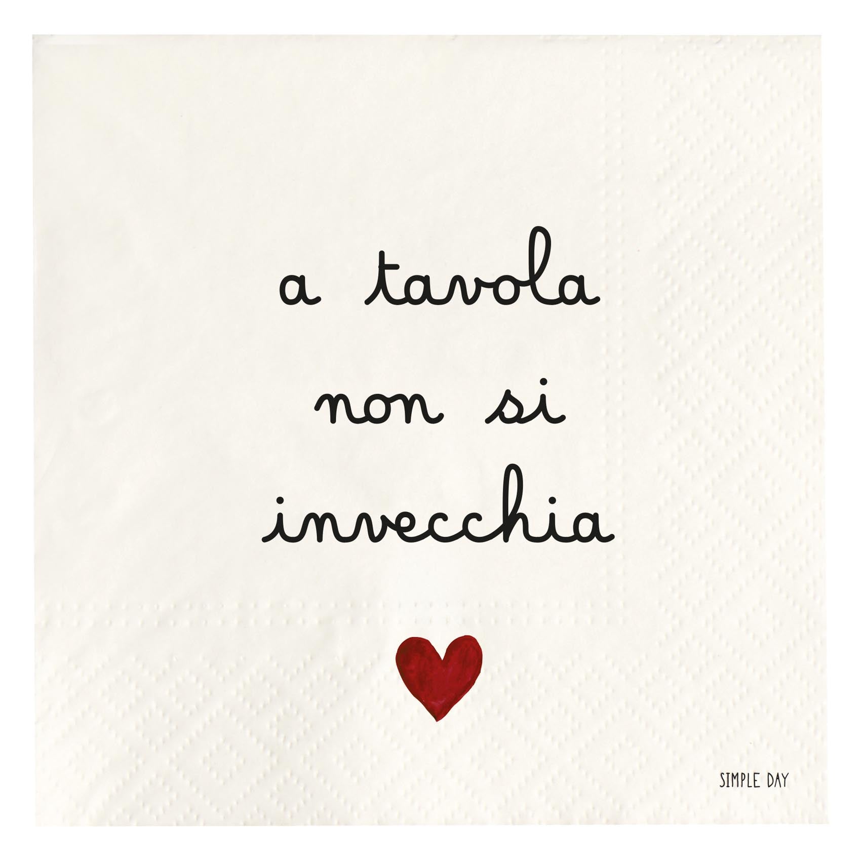 Set 20 tovaglioli in carta A tavola non si invecchia