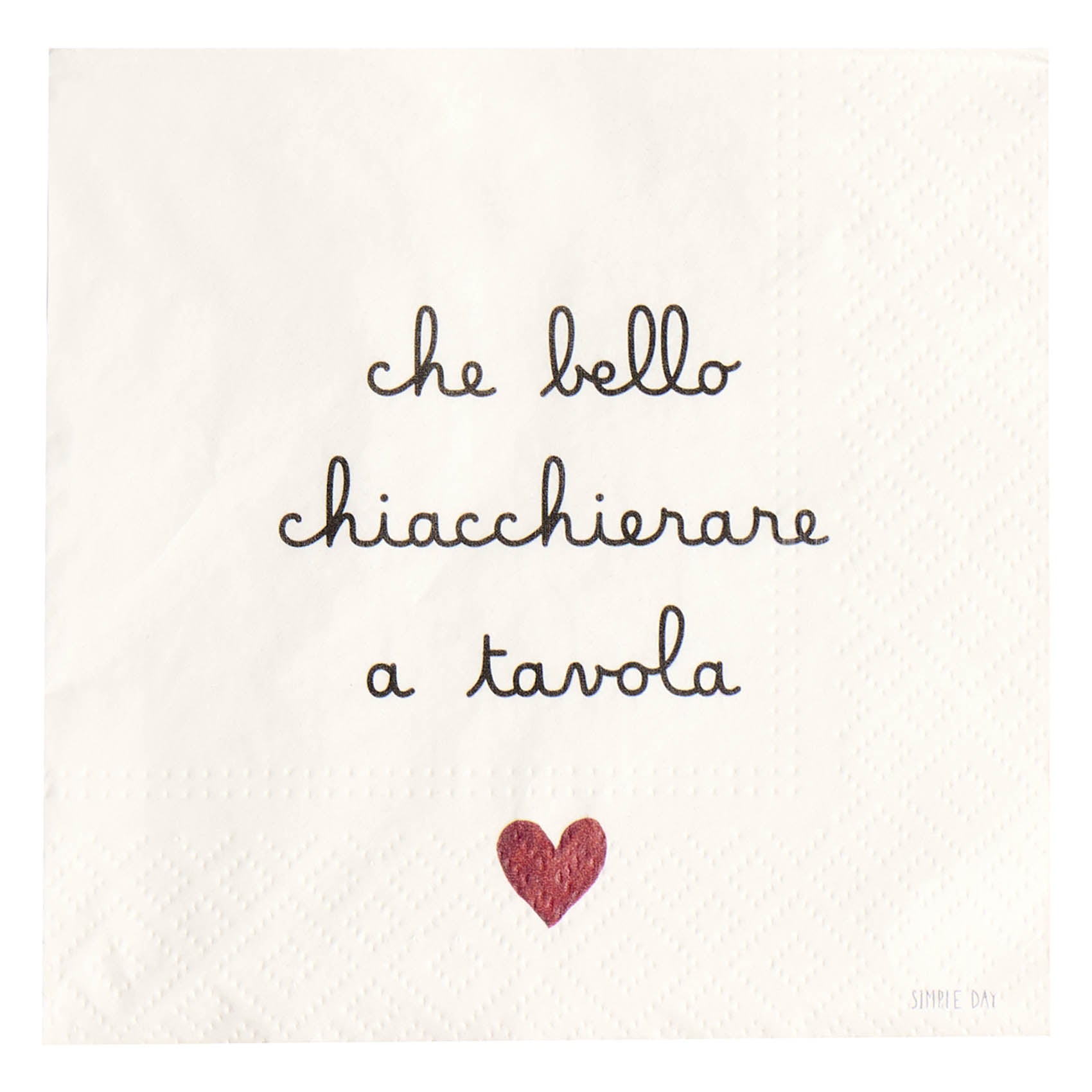 Set 20 tovaglioli in carta Che bello chiacchierare a tavola