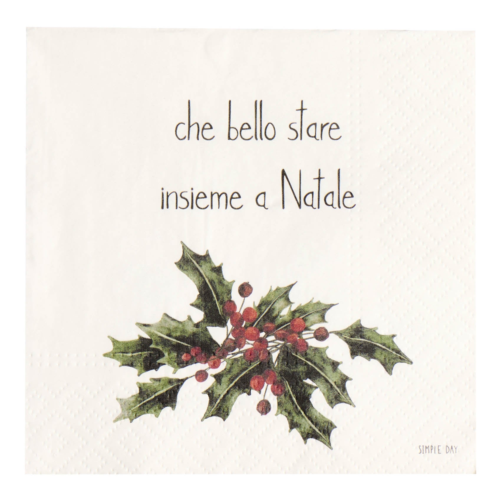 Set 20 tovaglioli in carta Che bello stare insieme a Natale