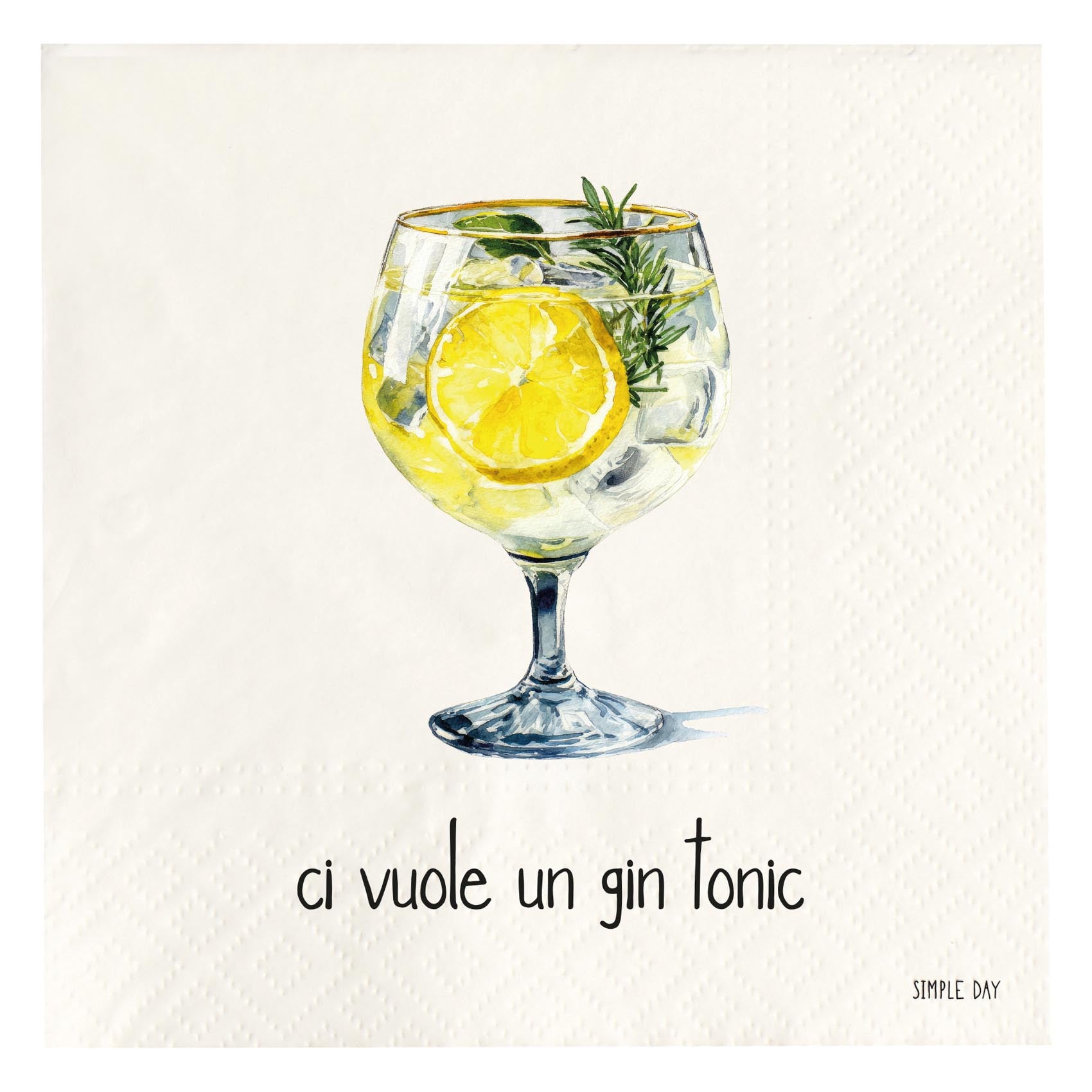 Set 20 tovaglioli in carta Ci vuole un gin tonic