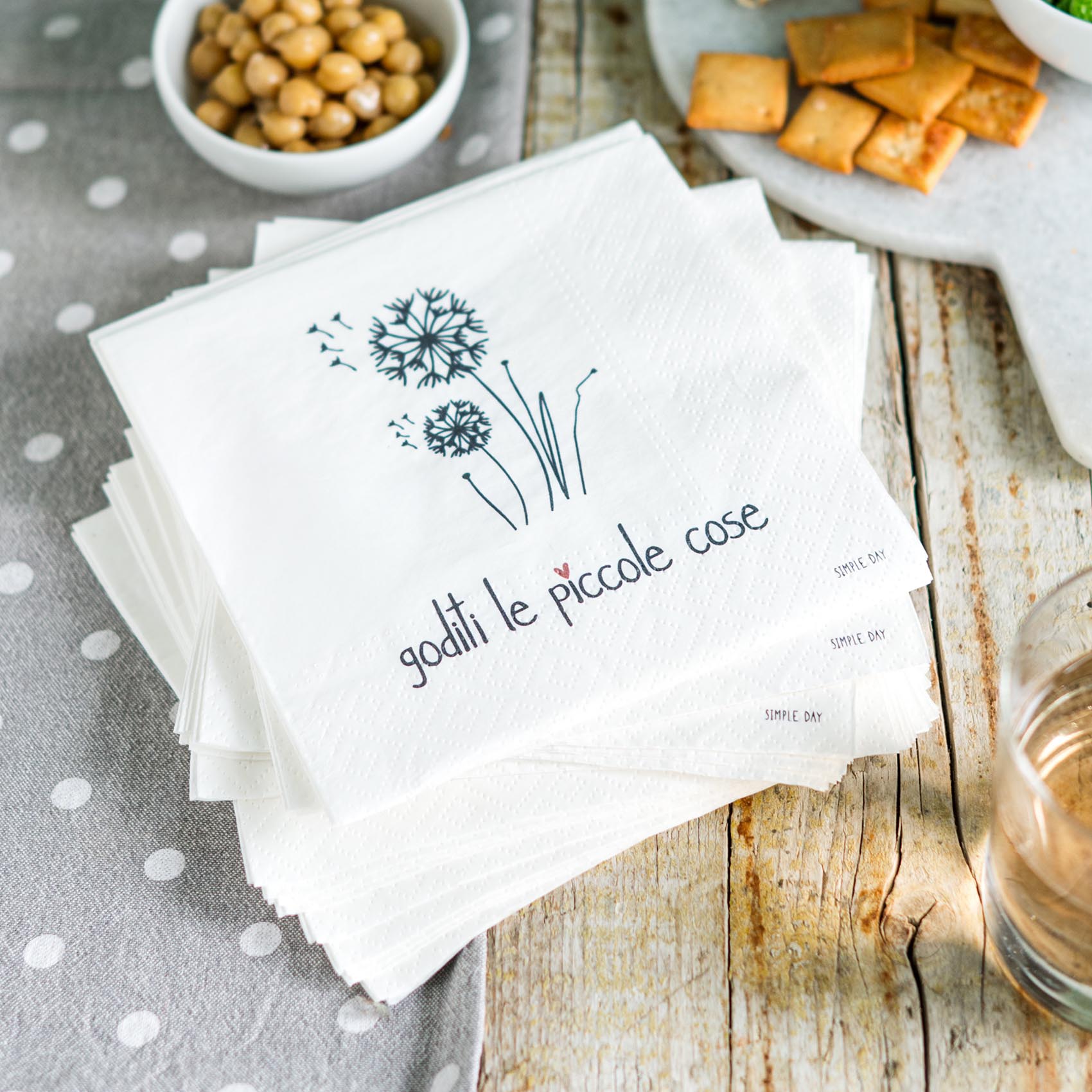 Set 20 tovaglioli in carta Goditi le piccole cose