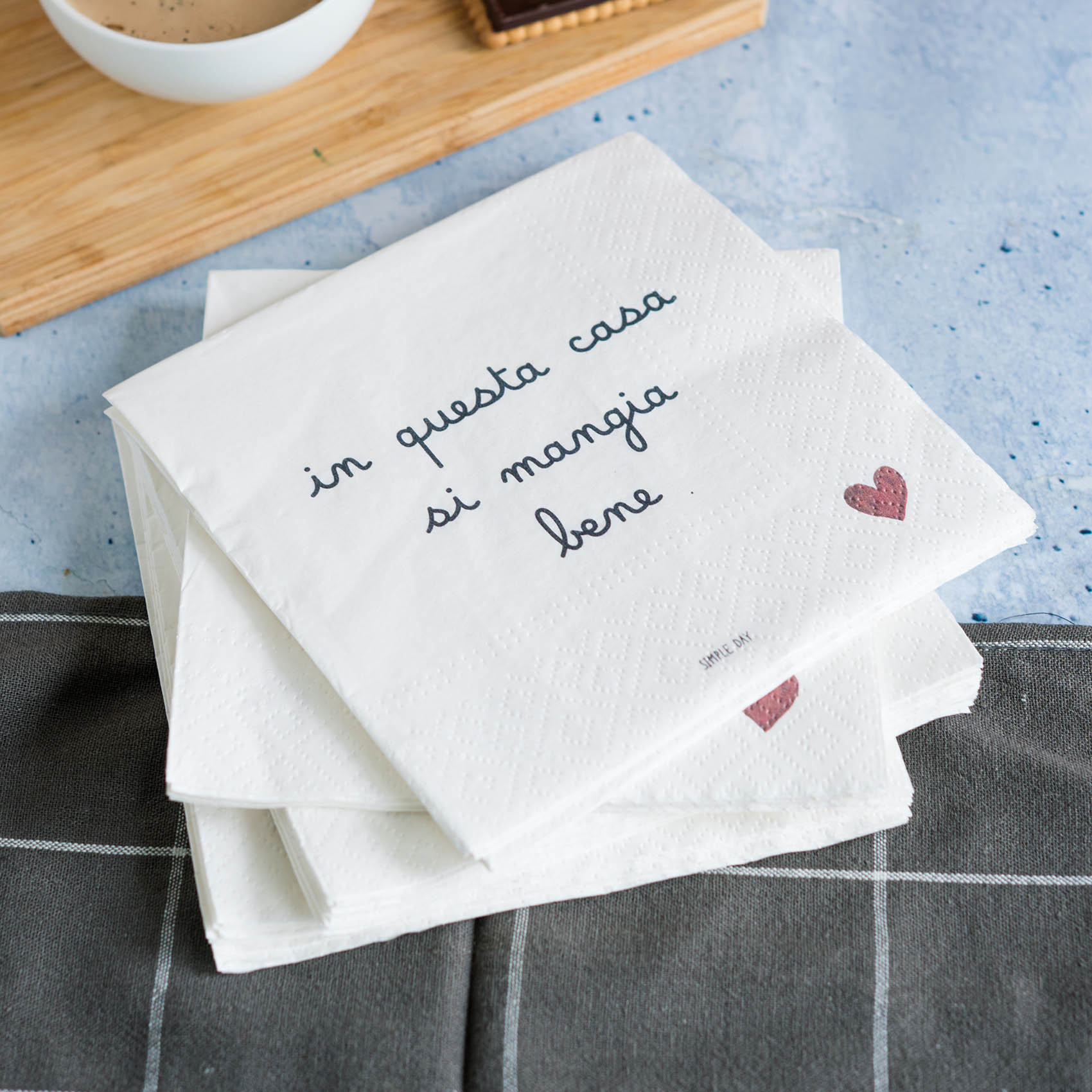 Set 20 tovaglioli in carta In questa casa si mangia bene