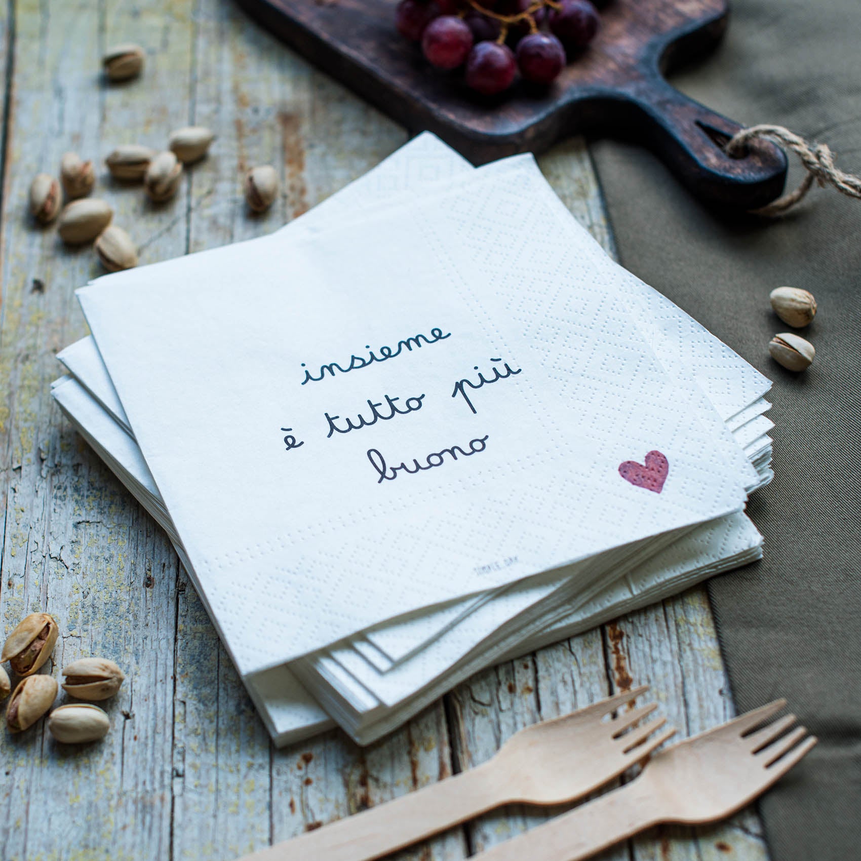 Set 20 tovaglioli in carta Insieme è tutto più buono