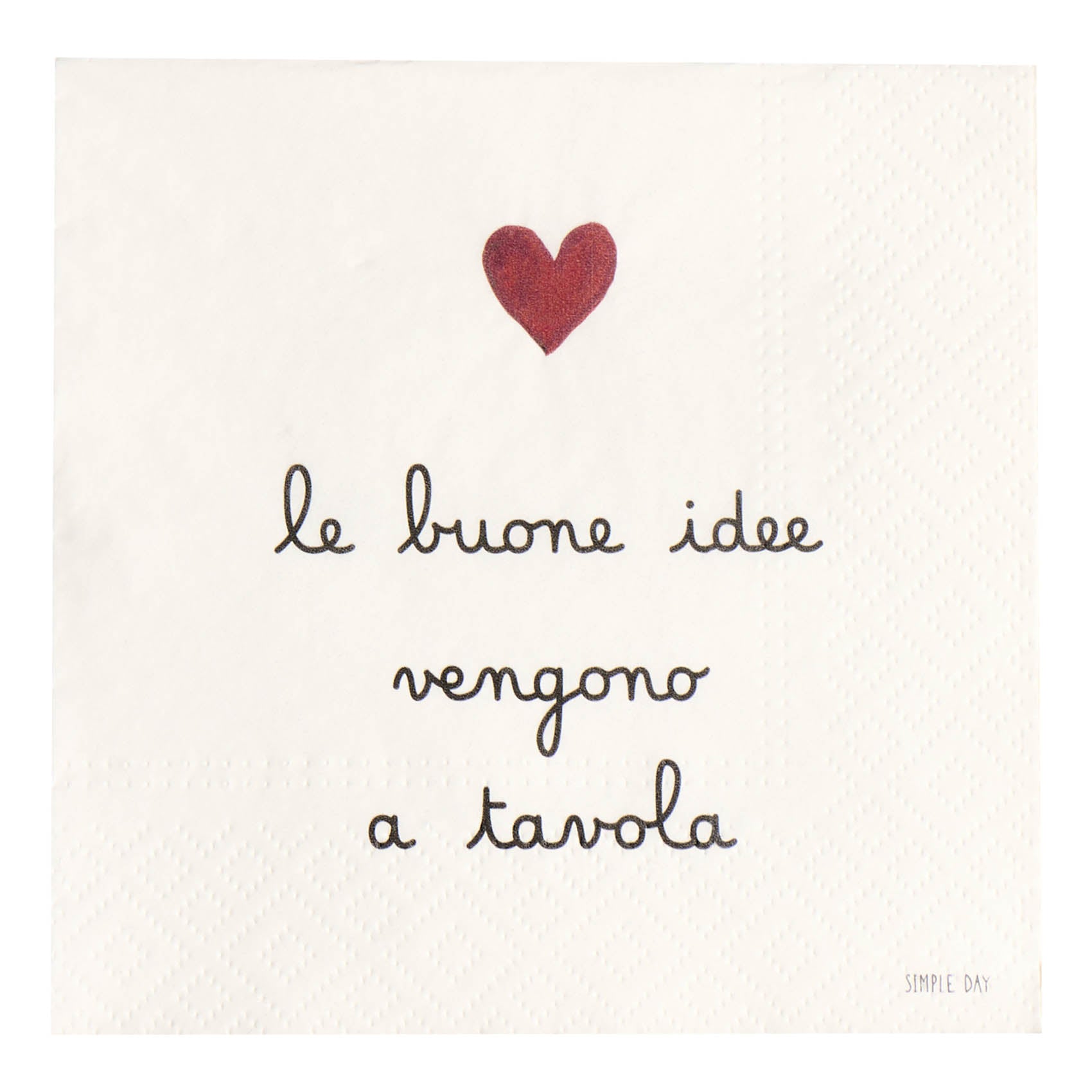 Set 20 tovaglioli in carta Le buone idee vengono a tavola
