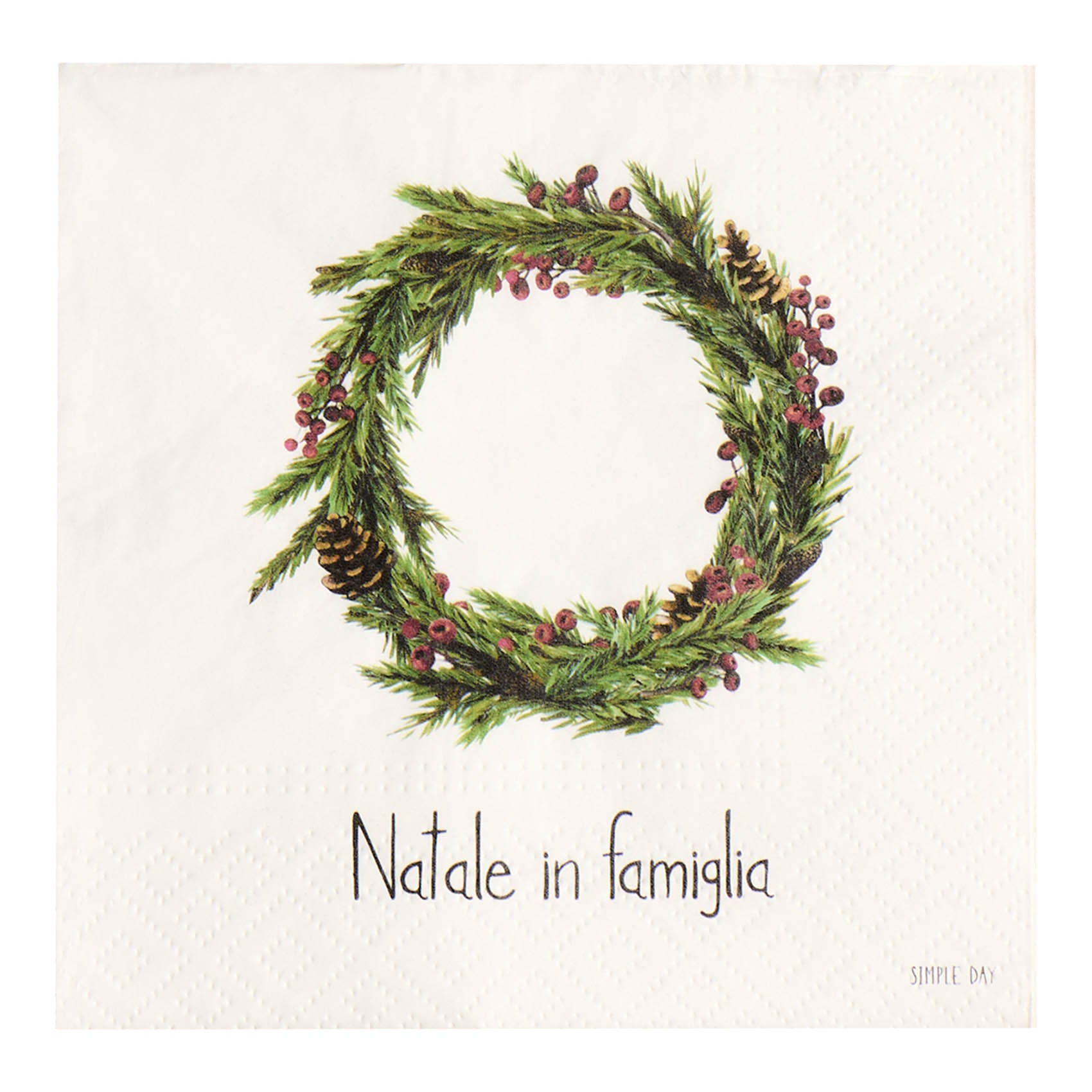 Set 20 tovaglioli in carta Natale in famiglia