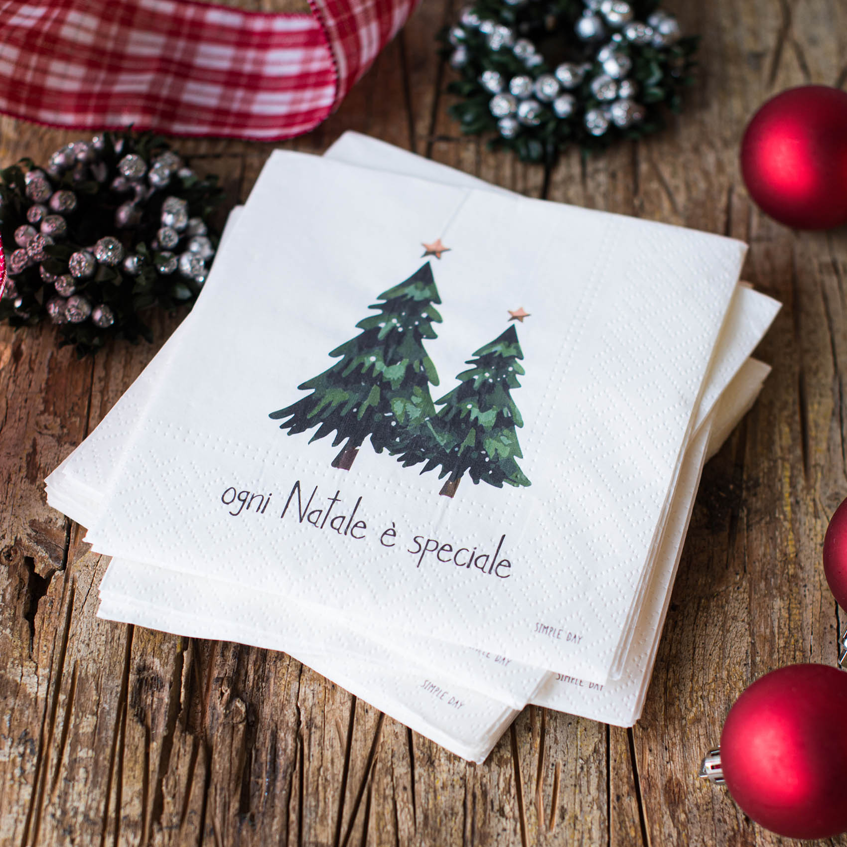 Set 20 tovaglioli in carta Ogni Natale è speciale