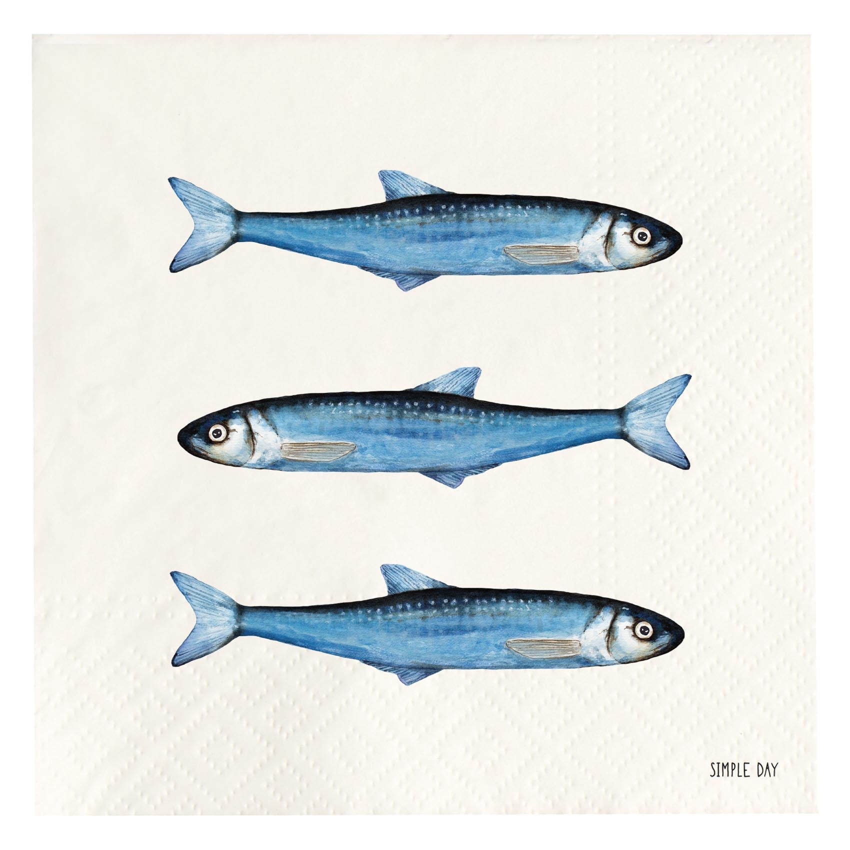 Set 20 tovaglioli in carta Sardine