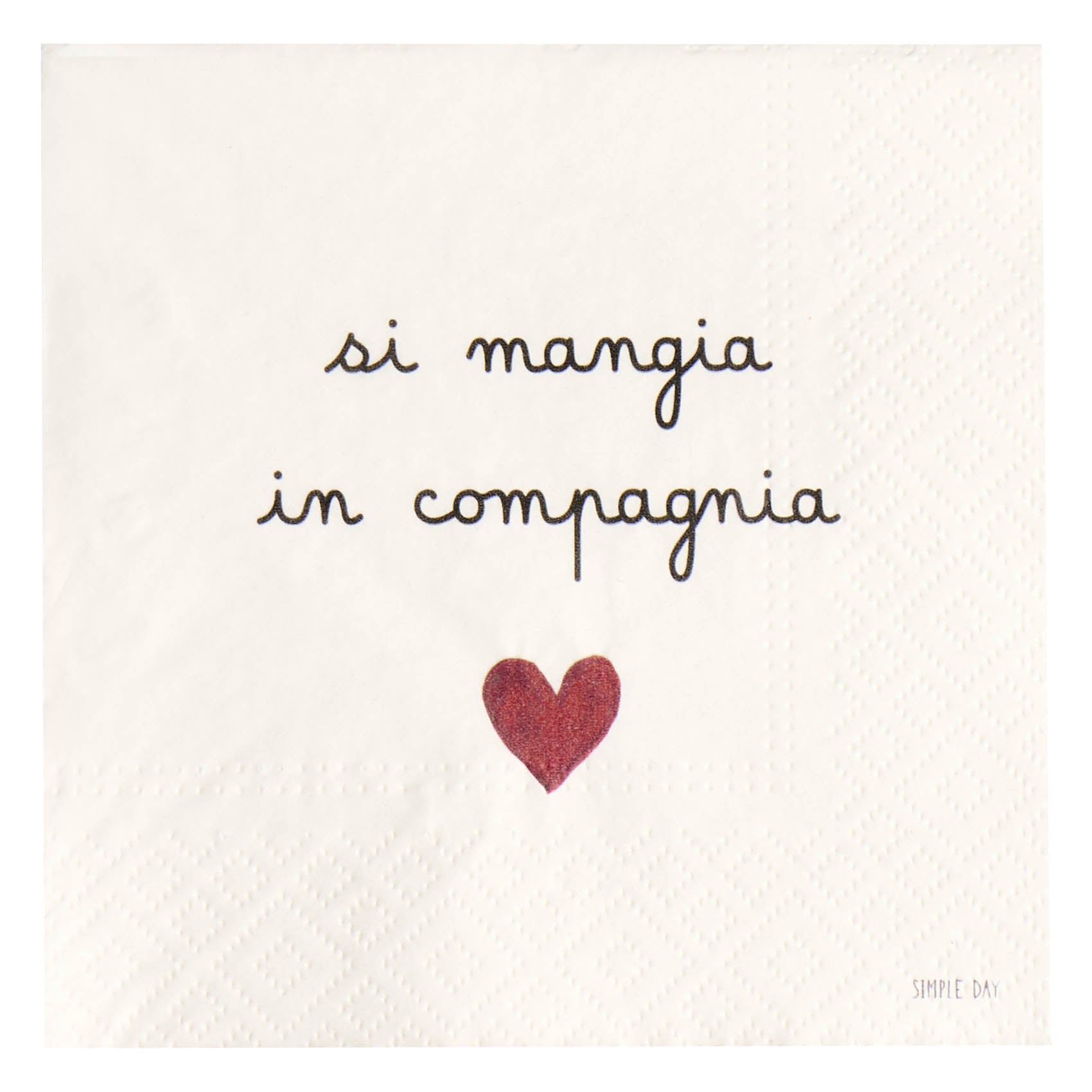 Set 20 tovaglioli in carta Si mangia in compagnia