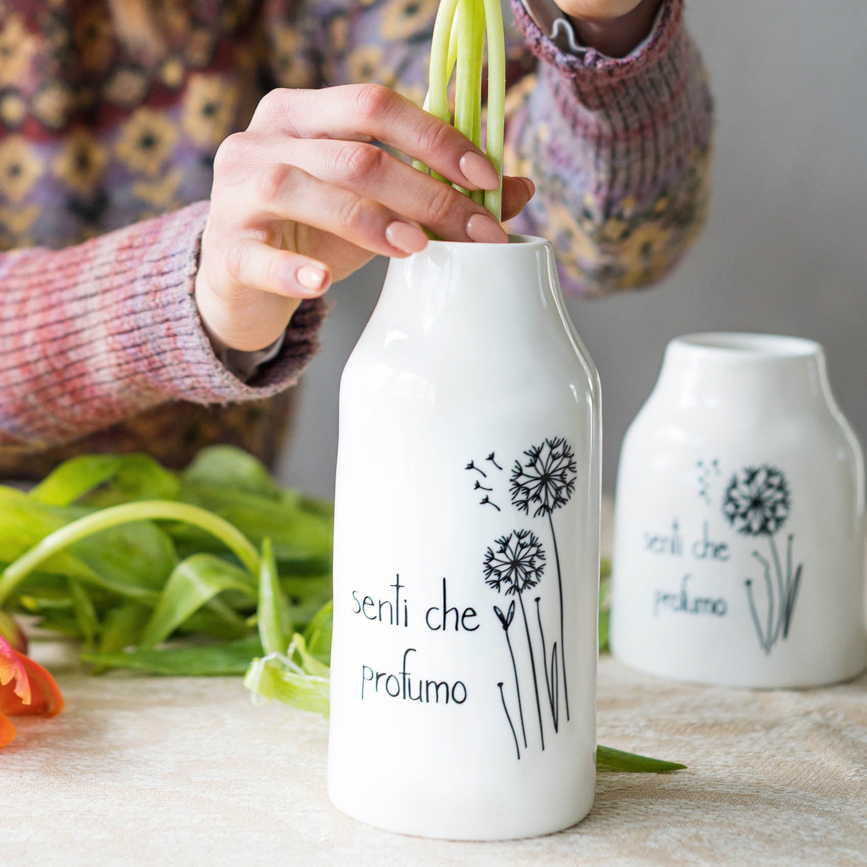 Vaso Portafiori in gres Senti che profumo