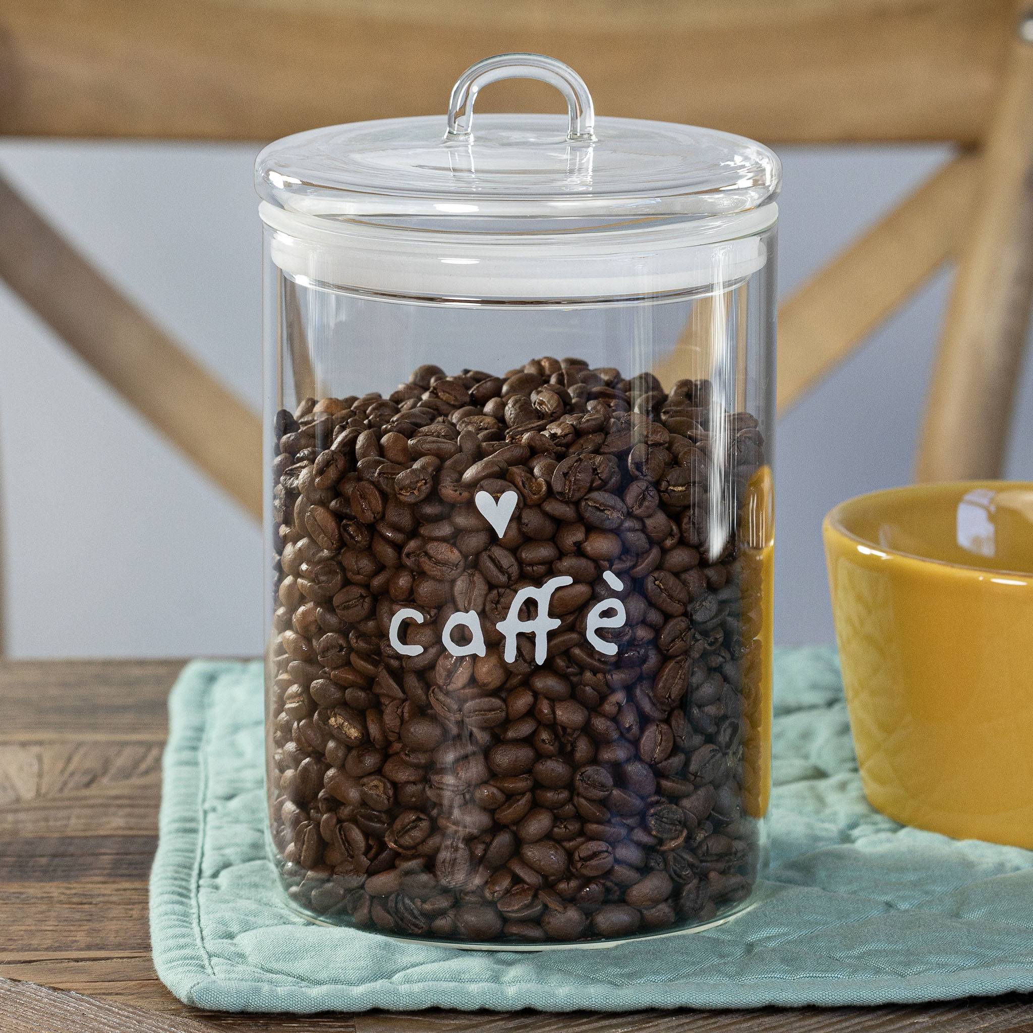 Caffè with Heart Coffee Jar