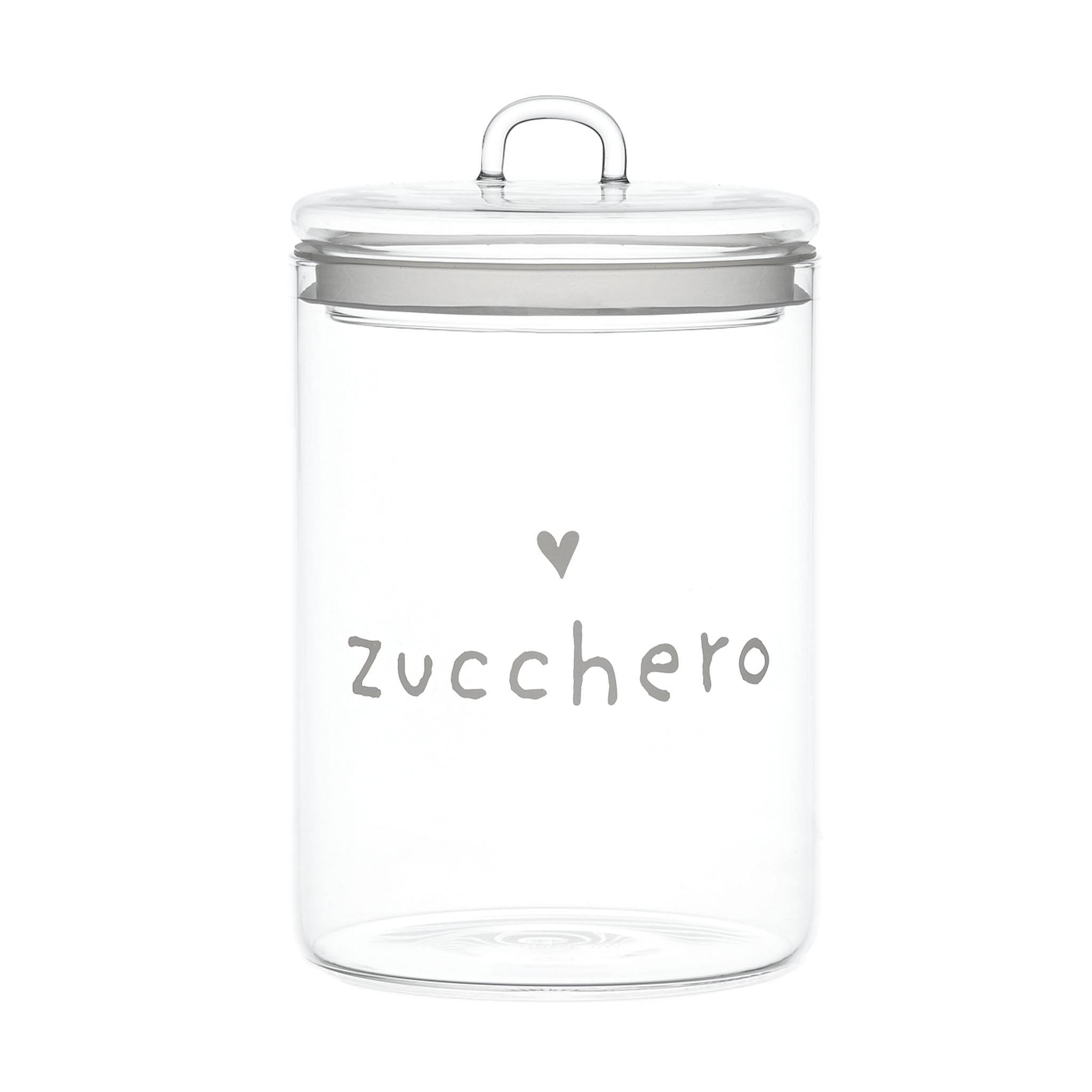 "Zucchero" with Heart Sugar Jar