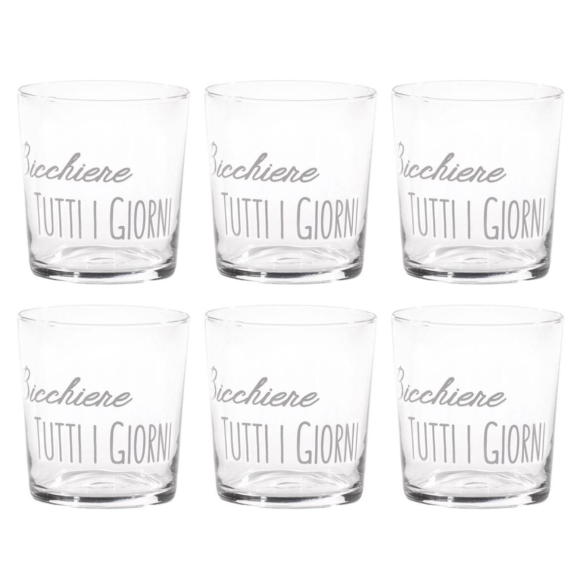 Set 6 water glasses every day