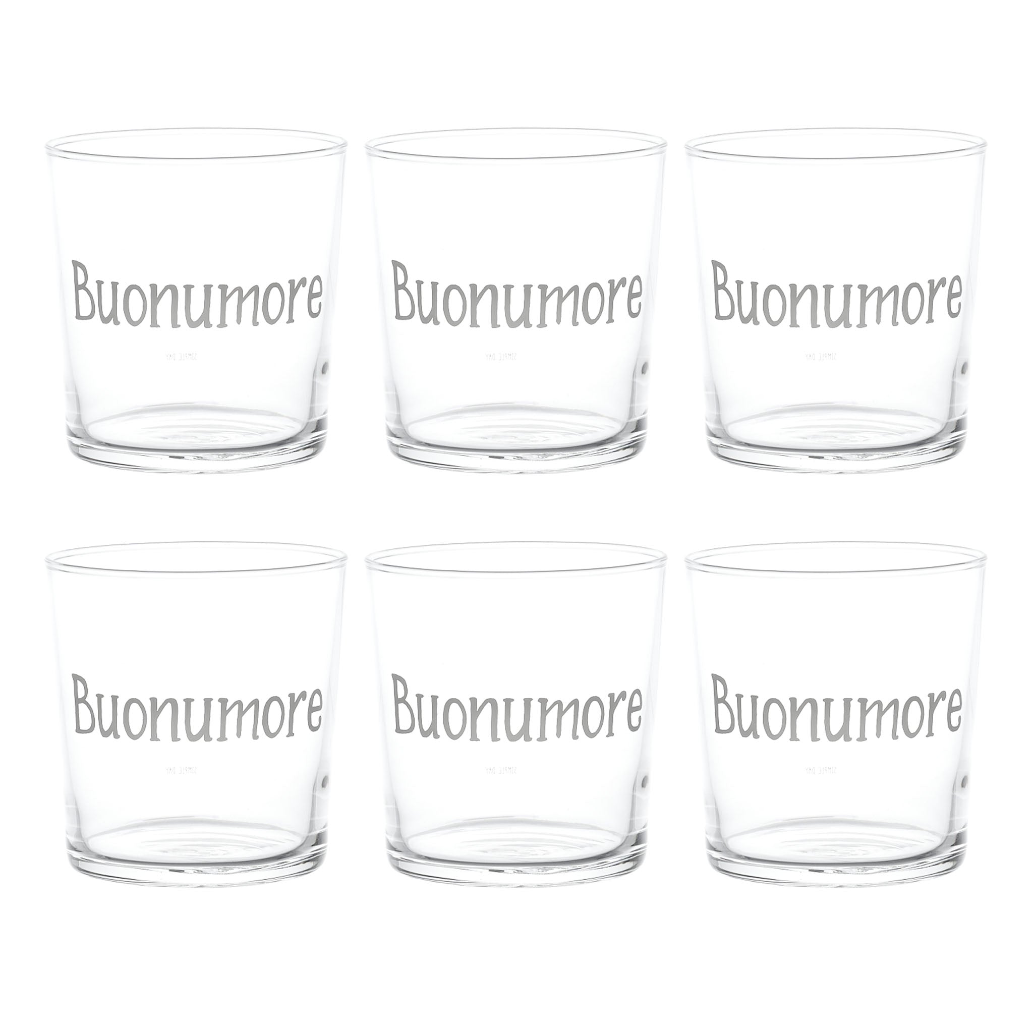 6-teiliges Wassergläserset mit "Buonumore" Dekor