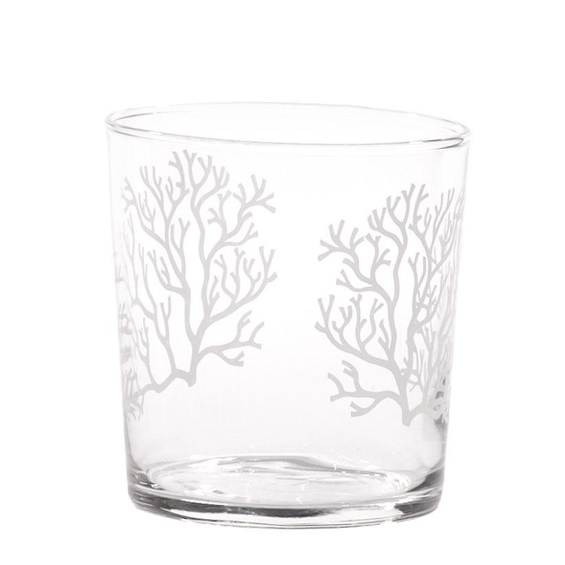 Set 6 coral water glasses