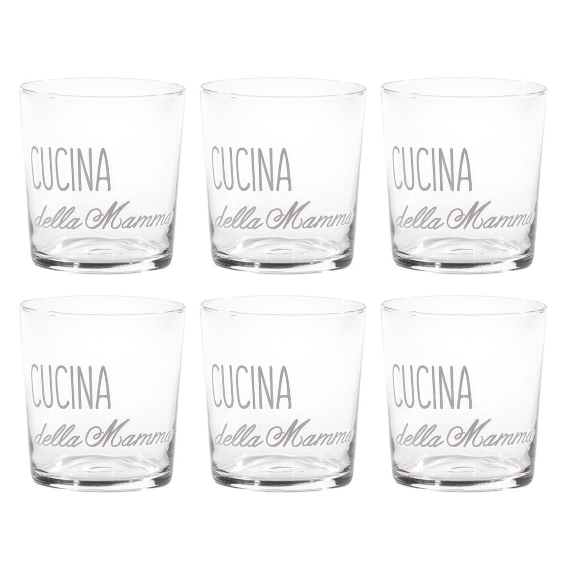 Set 6 Mother's Kitchen Water Glasses
