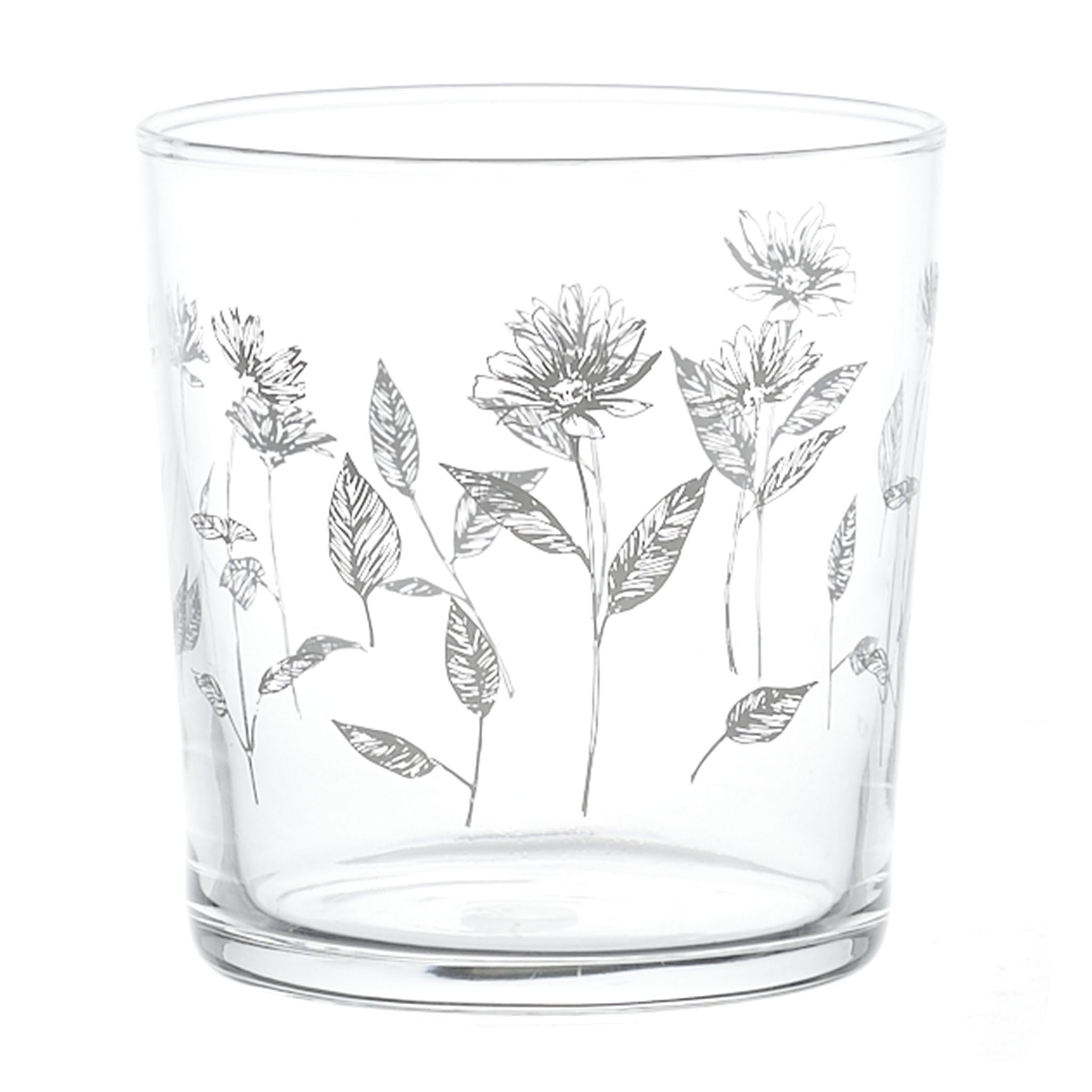 Régler 6 verres à eau fleurs fleurs