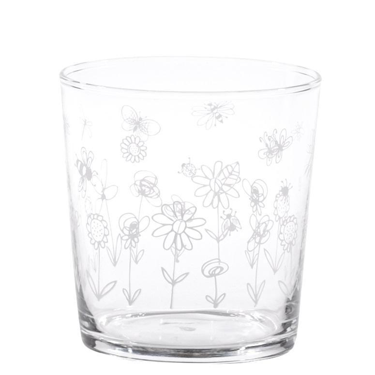 Set 6 glasses Acqua Flowers and Bees