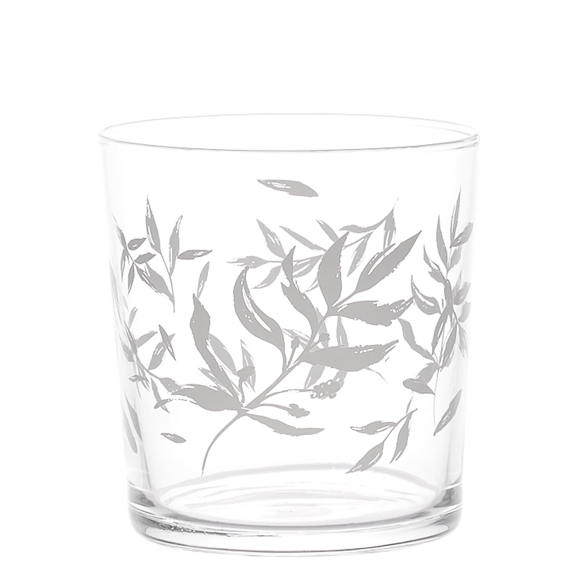 Set 6 glasses water leaves