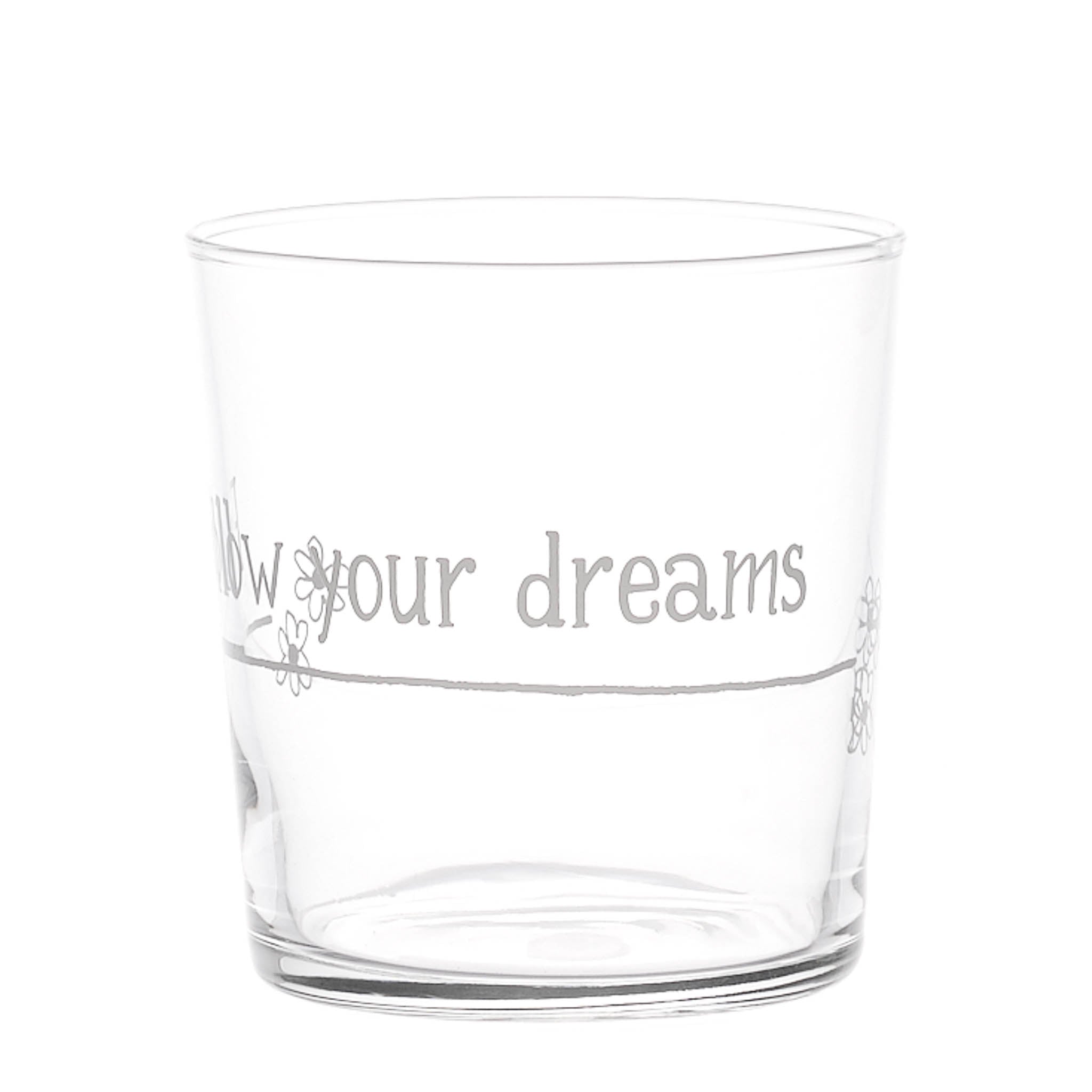 Set 6 glasses water follow your dreams
