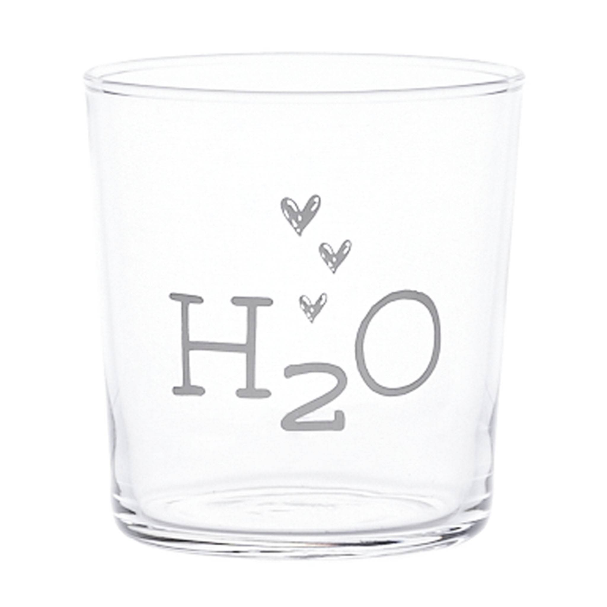 Establecer 6 vasos de agua H2O