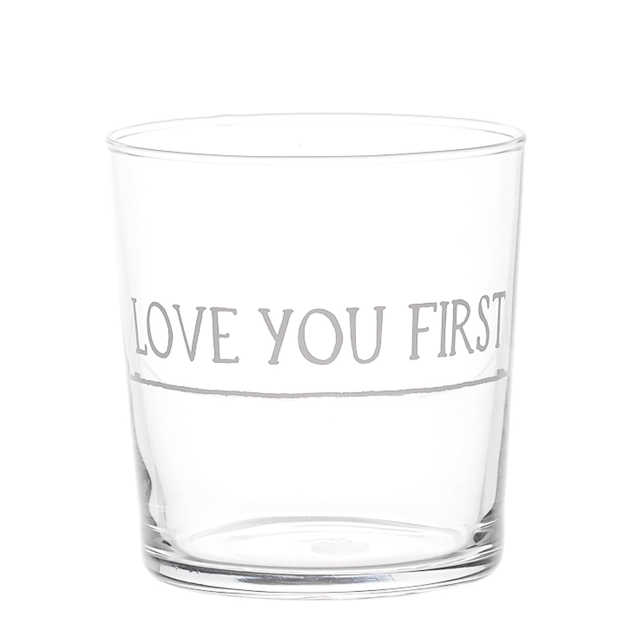 Set 6 Bicchieri acqua Love you first