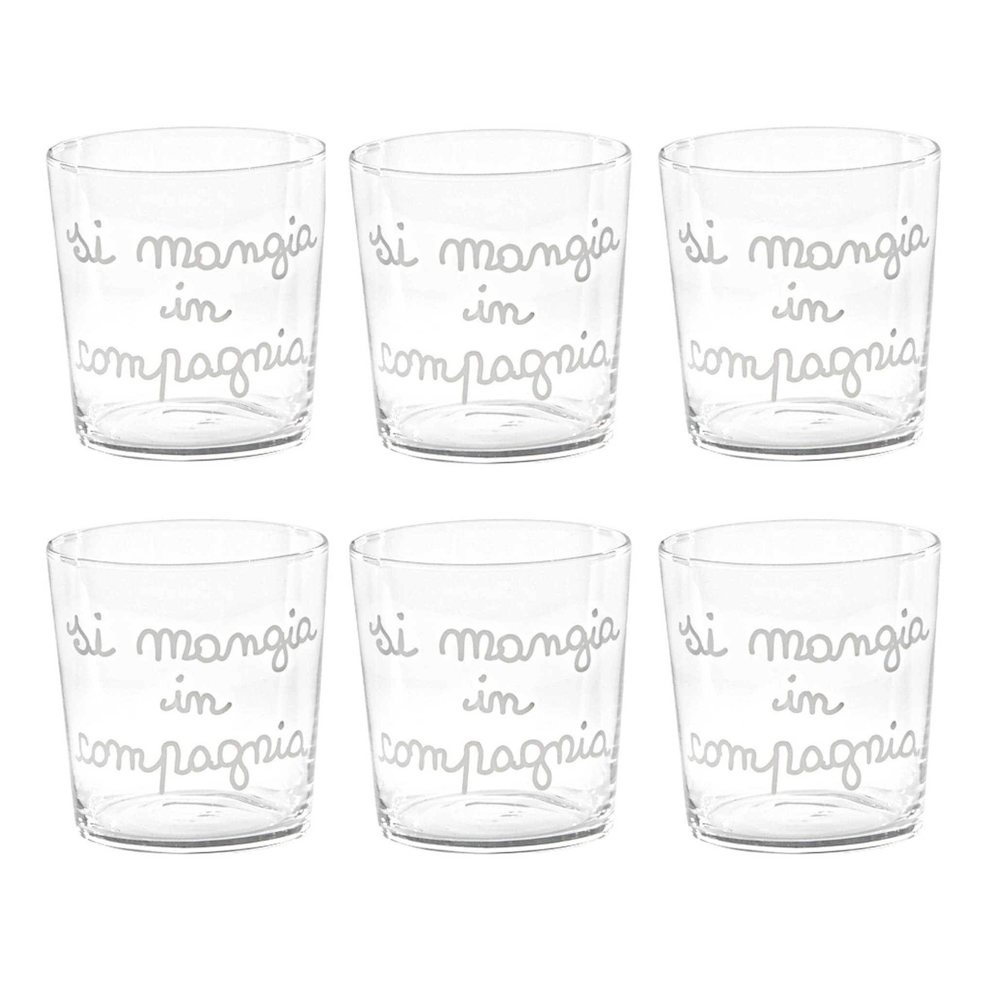 Set 6 water glasses you eat in company
