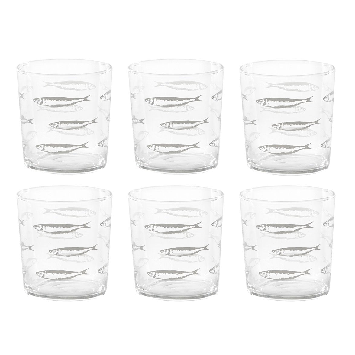 Set 6 Sardine water glasses