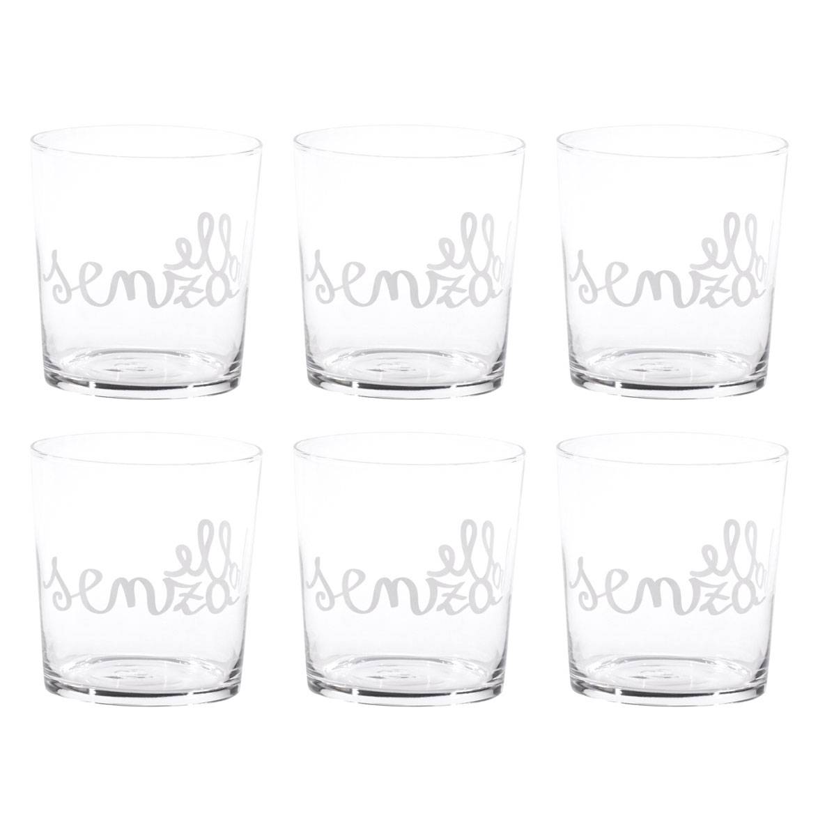 Set 6 glasses water without bubbles