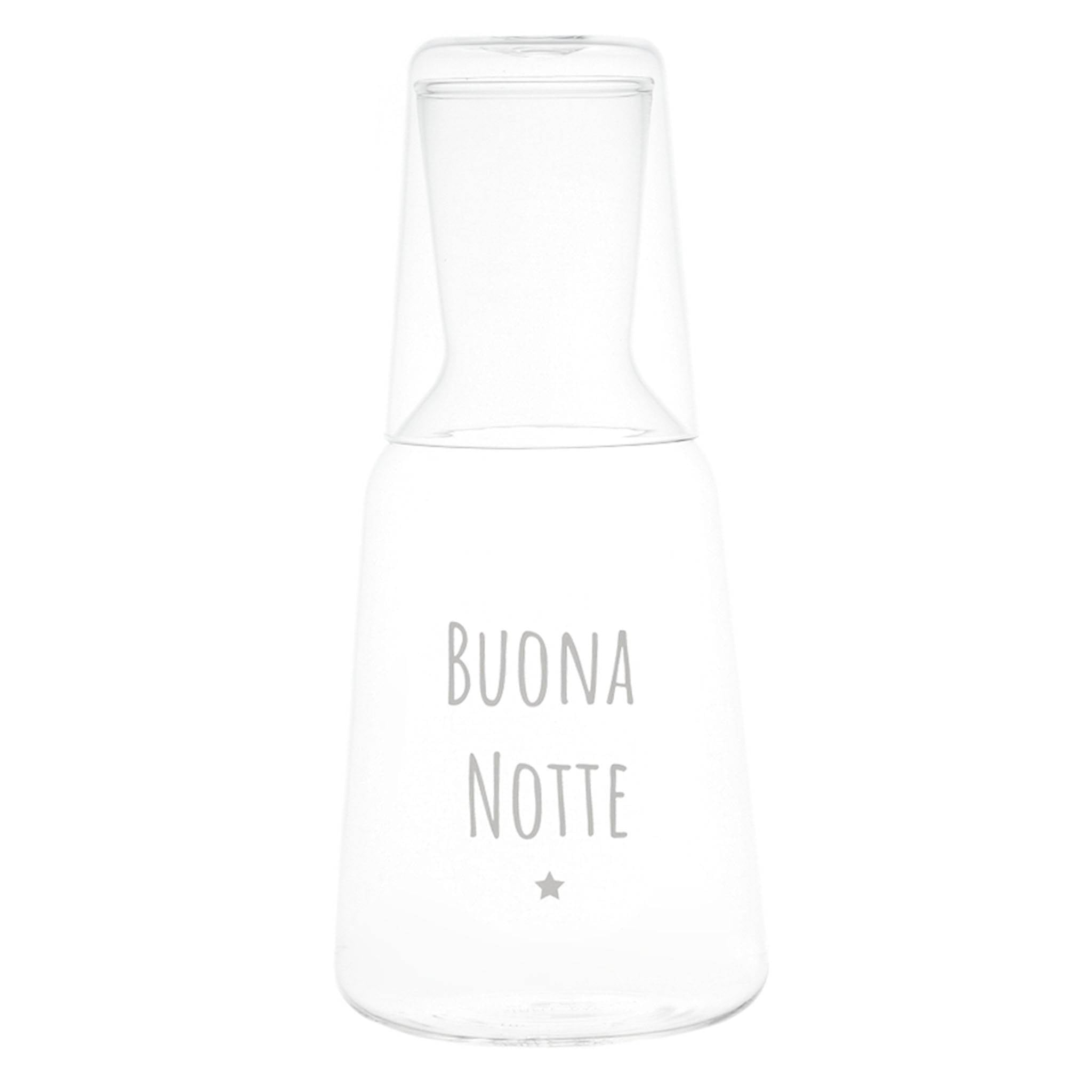 Buona Notte Water Bottle with Glass