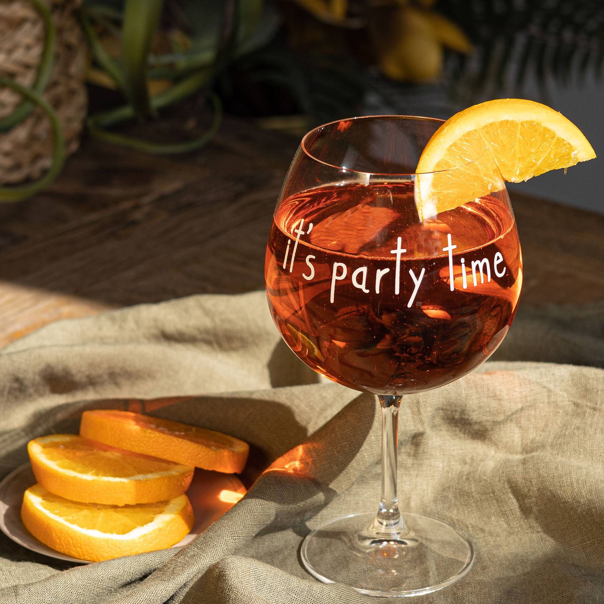 It's Party Time Cocktail Glass - Set of 2