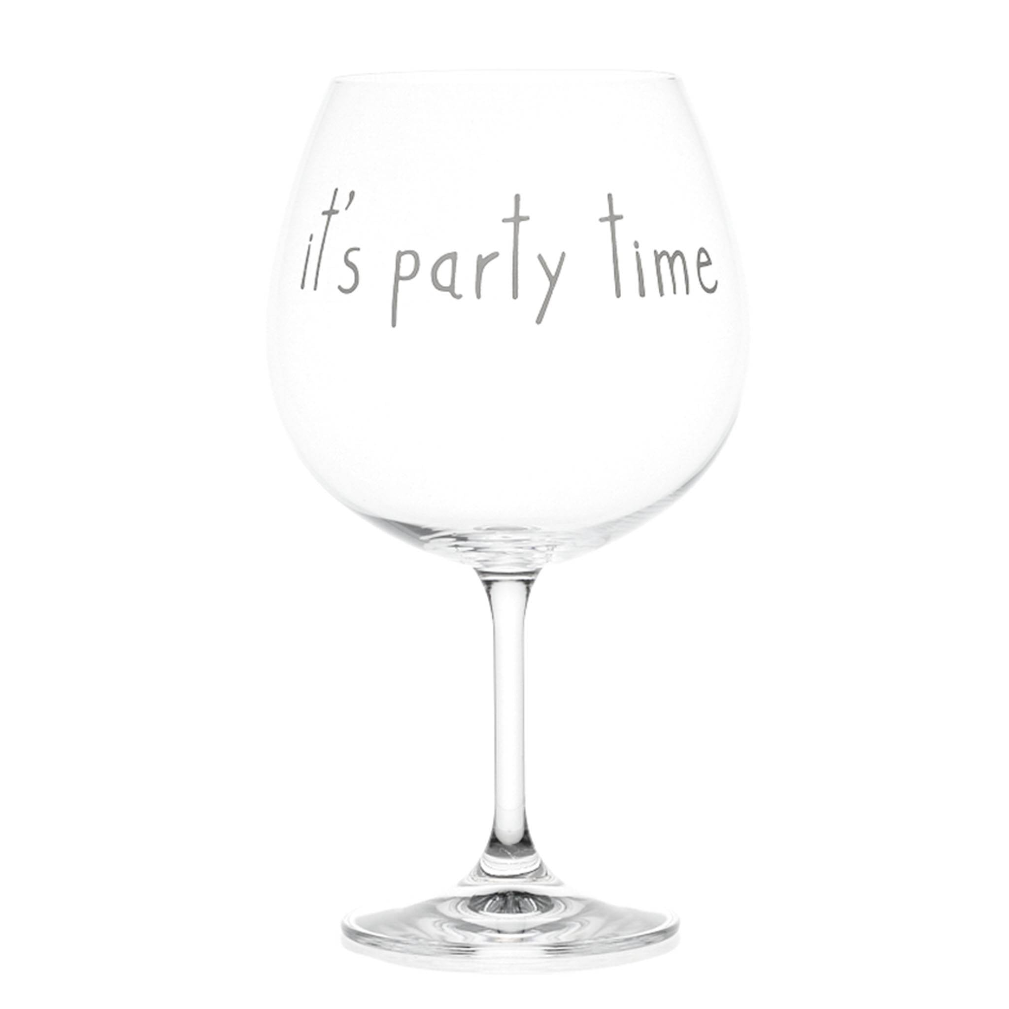 It's Party Time Cocktail Glass - Set of 2