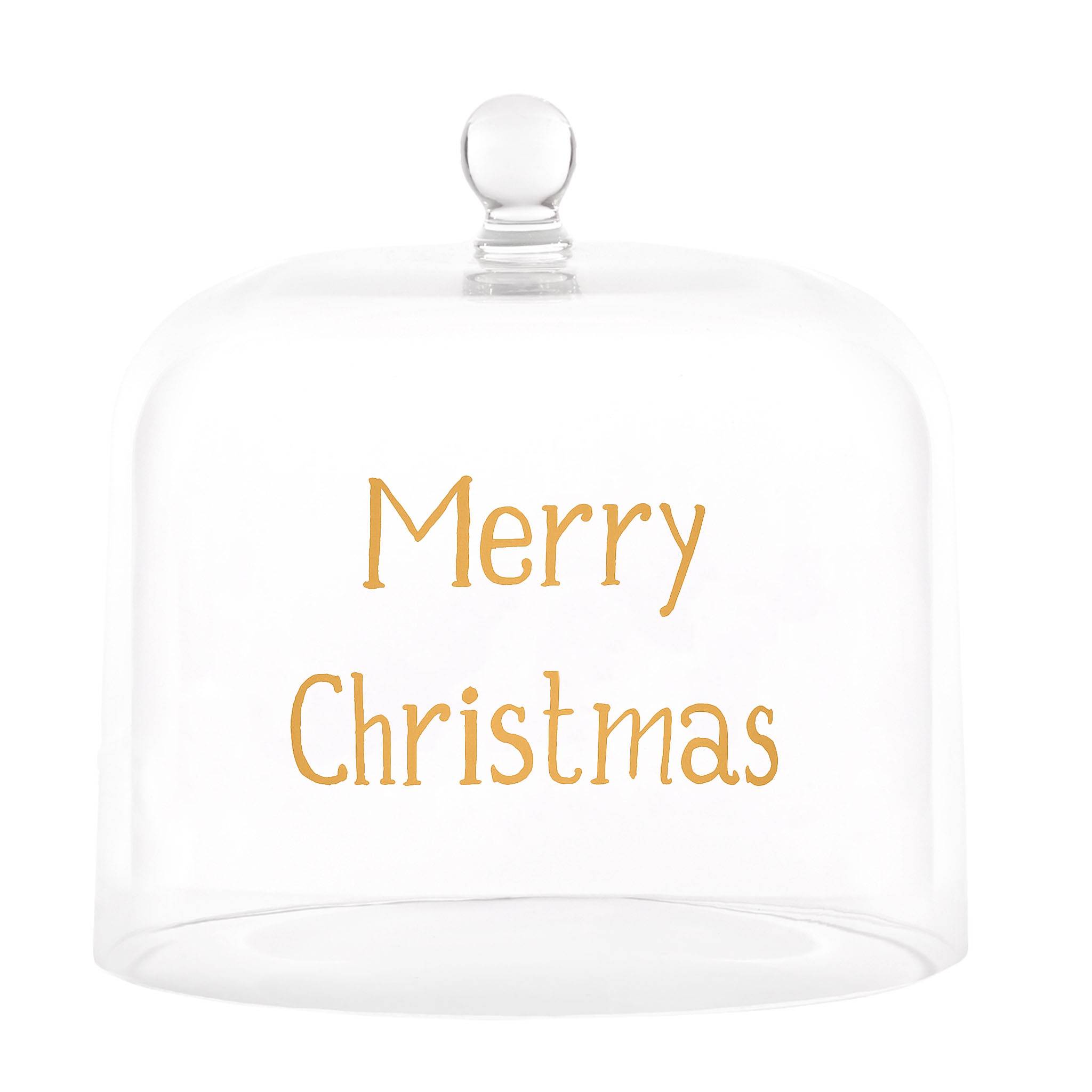 Campana in vetro decoro Merry Christmas