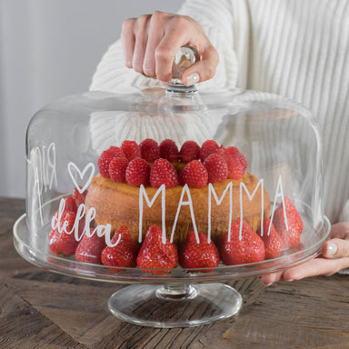 Alzata con Campana Vetro Trasparente per dolci Torta Simple Day 28,5 cm -  Unique Maison e Cadeaux