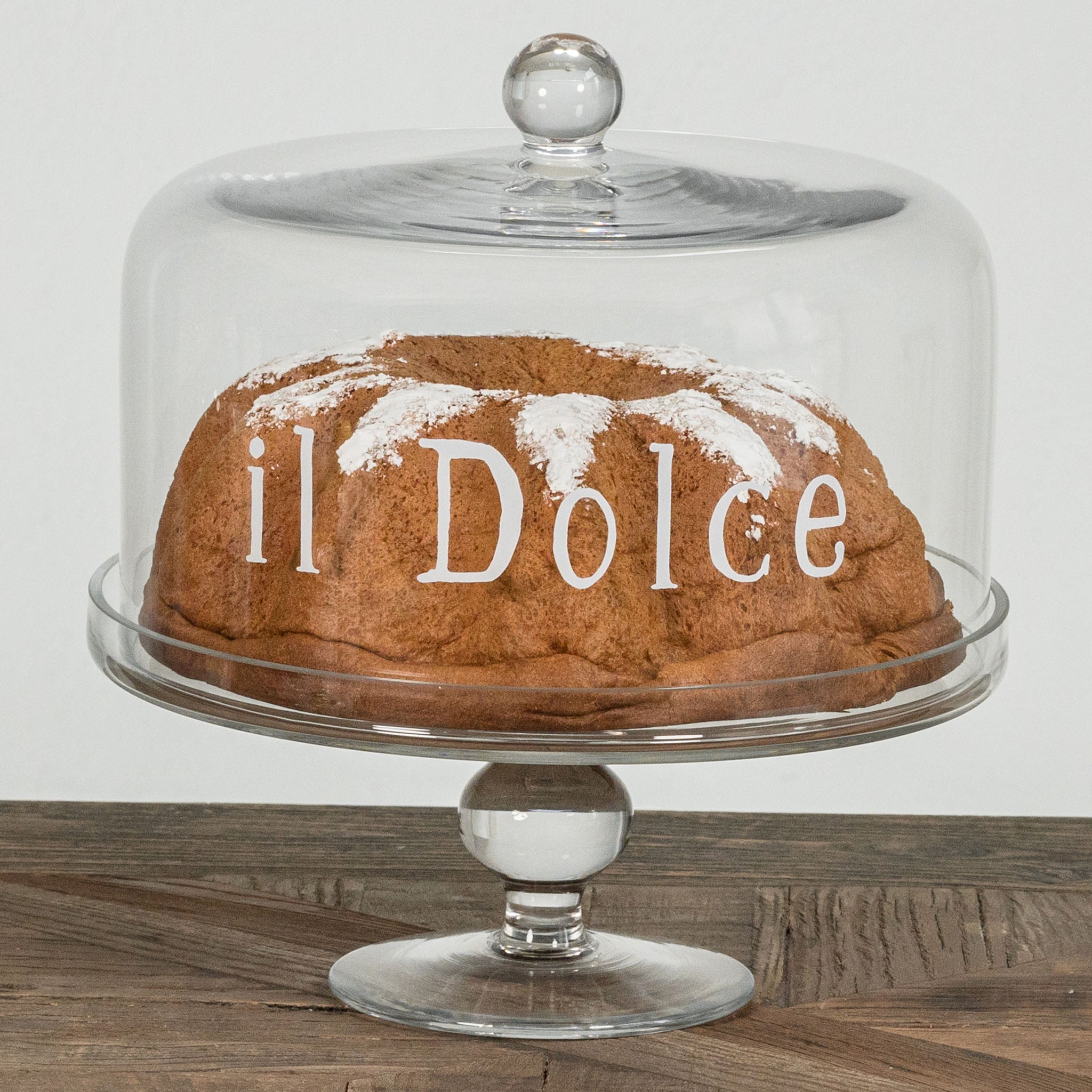 Alzata con Campana Vetro Trasparente per dolci Torta Simple Day 28,5 cm -  Unique Maison e Cadeaux