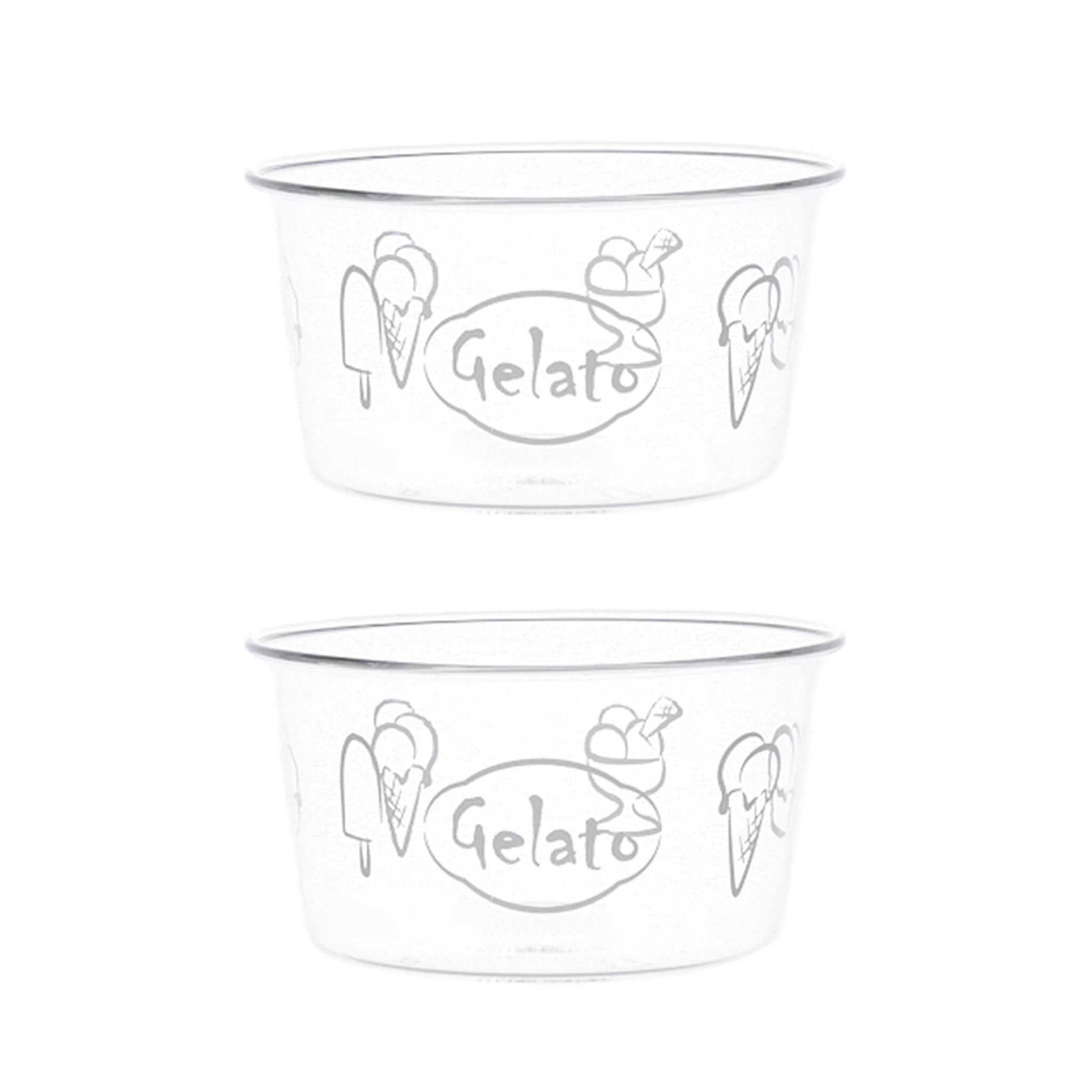 Set 2 ice cream ice cream cups
