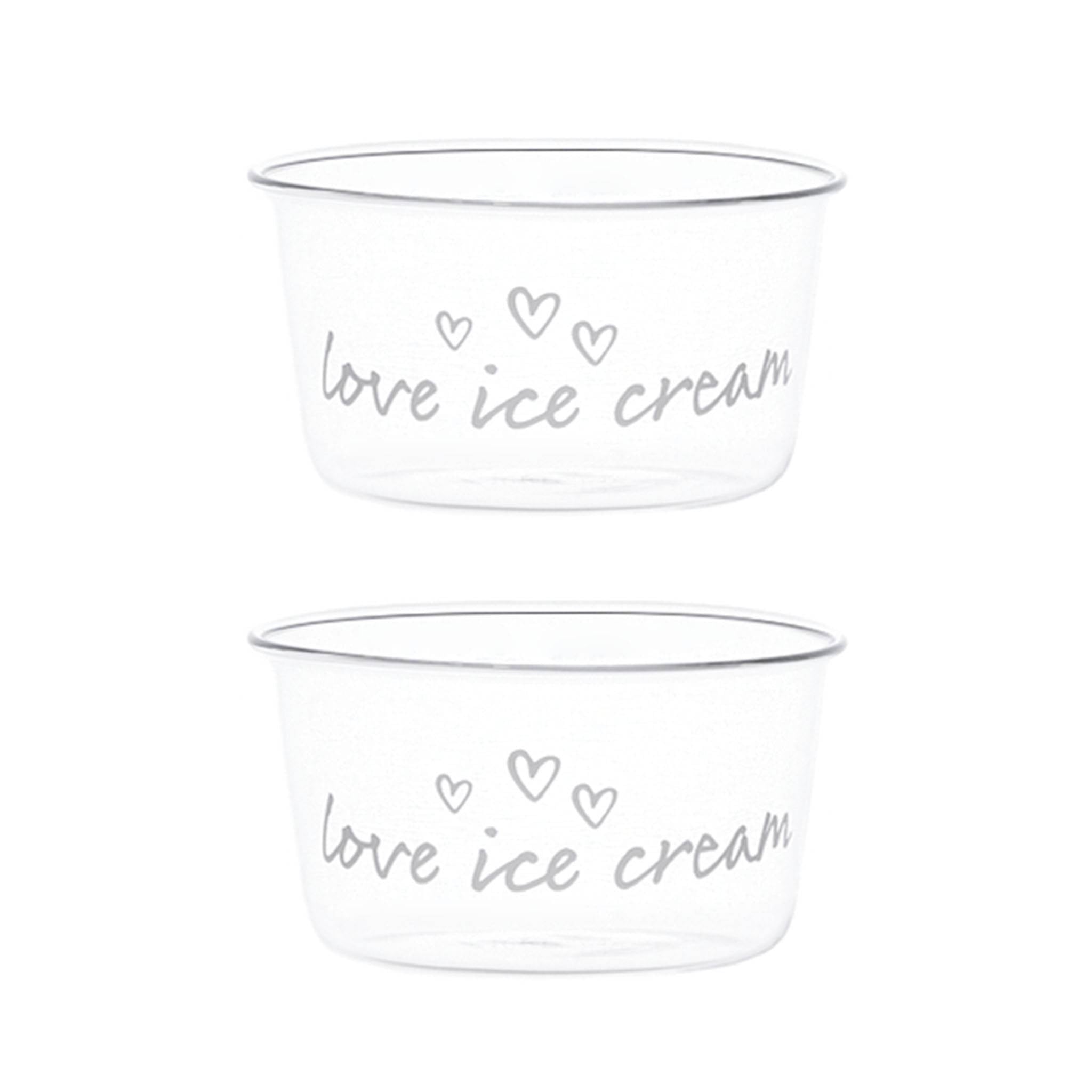 Set 2 Love Ice Cream ice cream cups