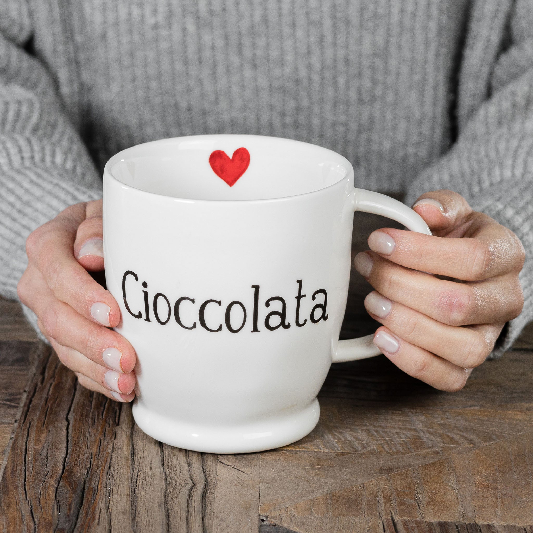 “Cioccolata” white mug