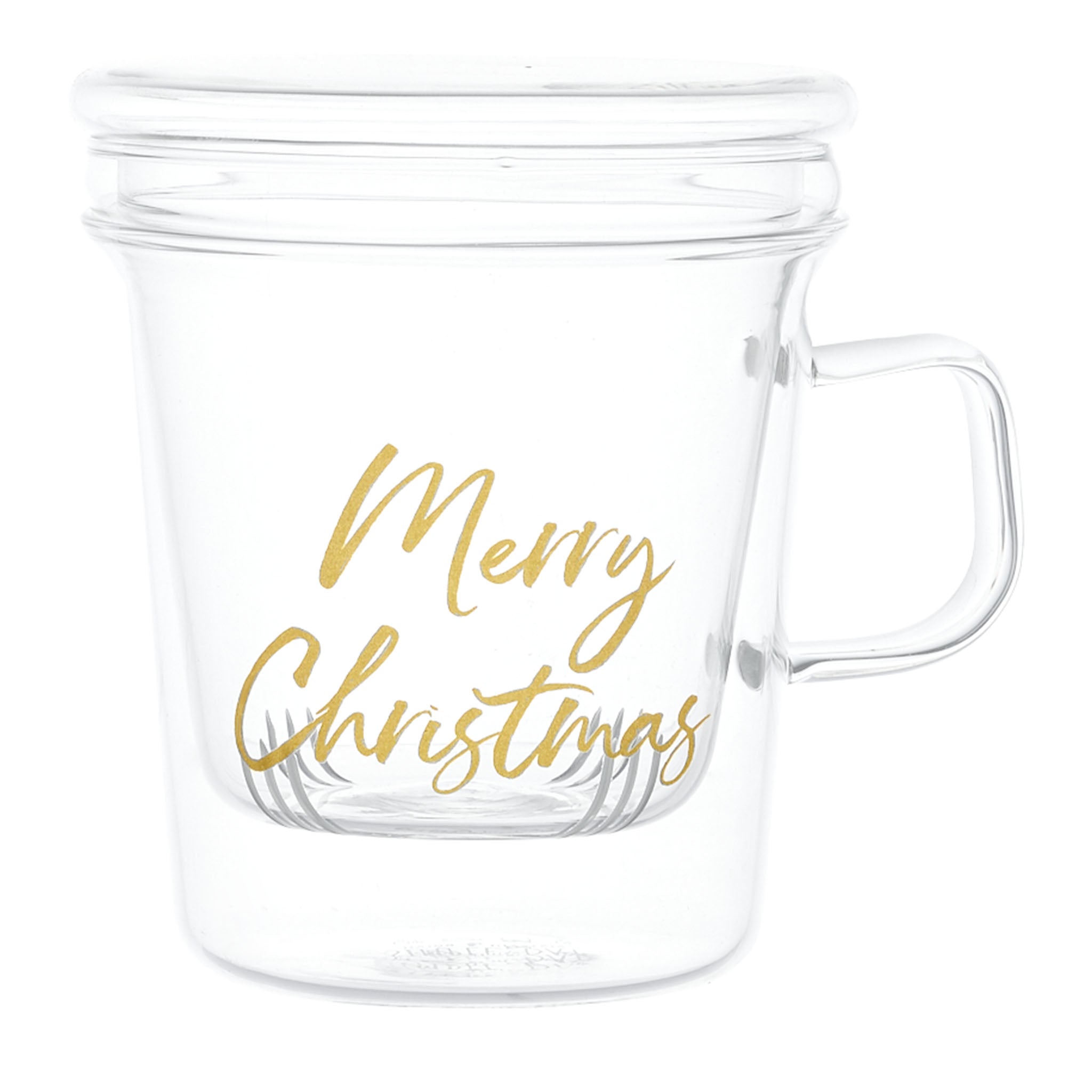 Mug con Infusore Merry Christmas - decoro oro