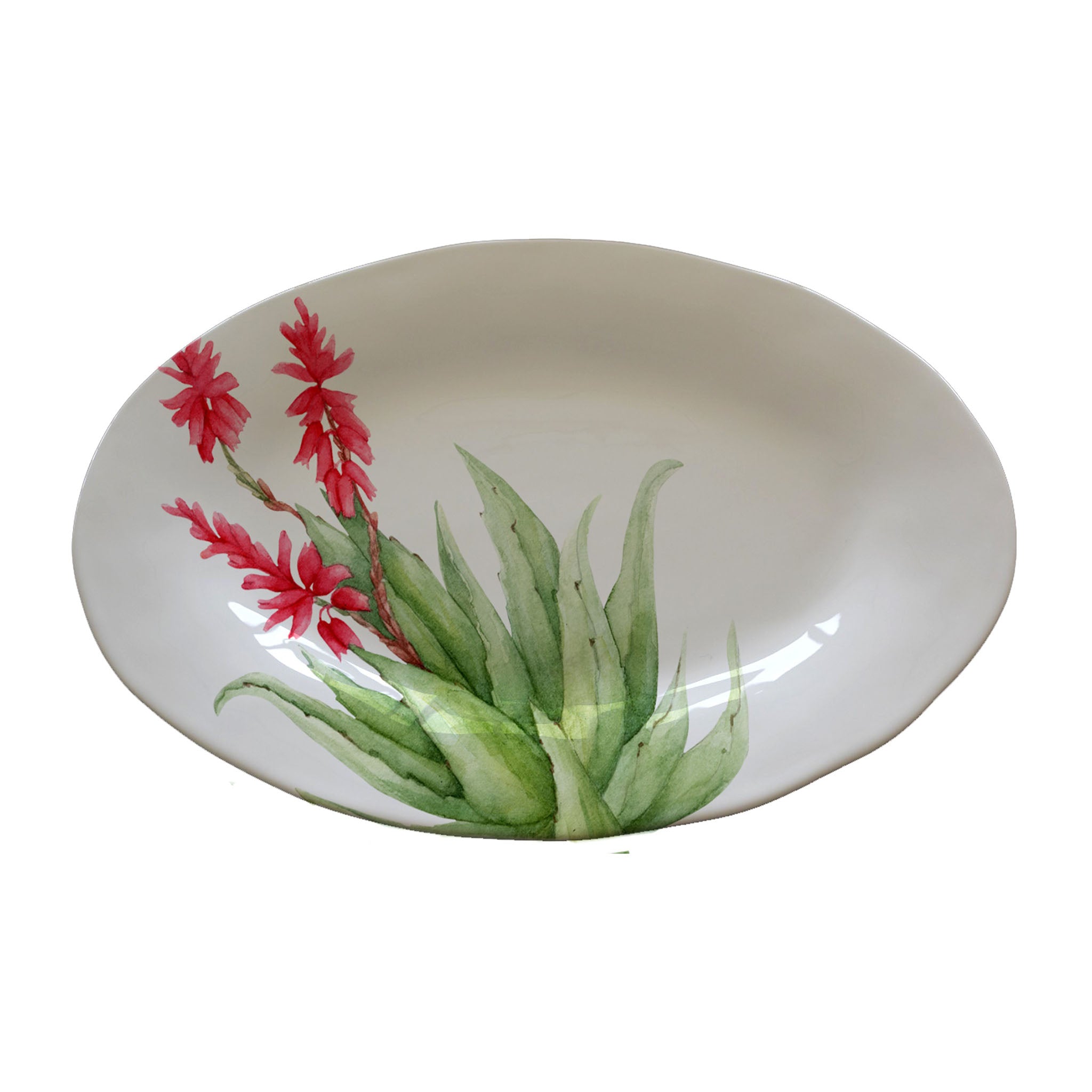 Aloe 45cm oval plate
