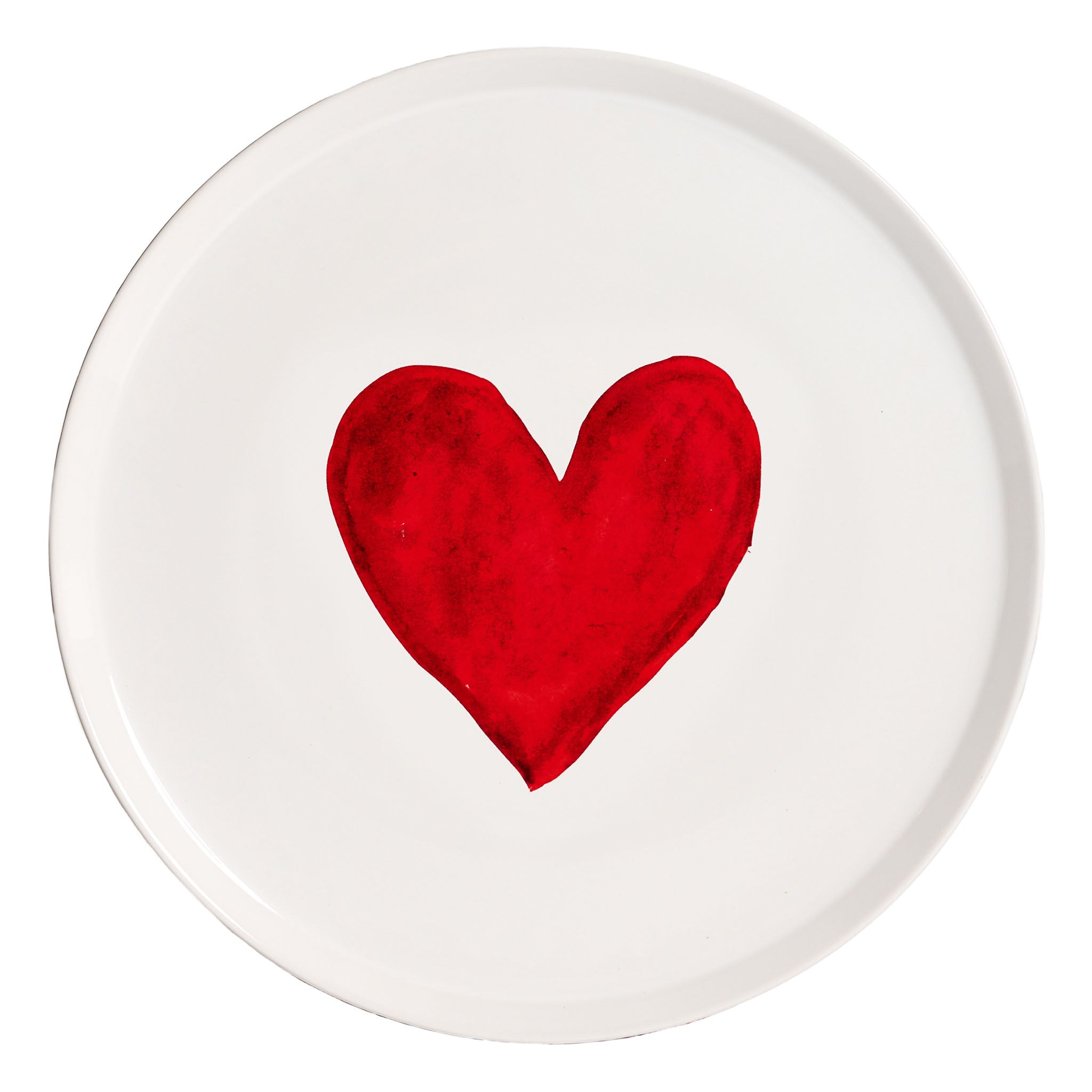 Pizza Plate Heart acuarela 31.5 cm