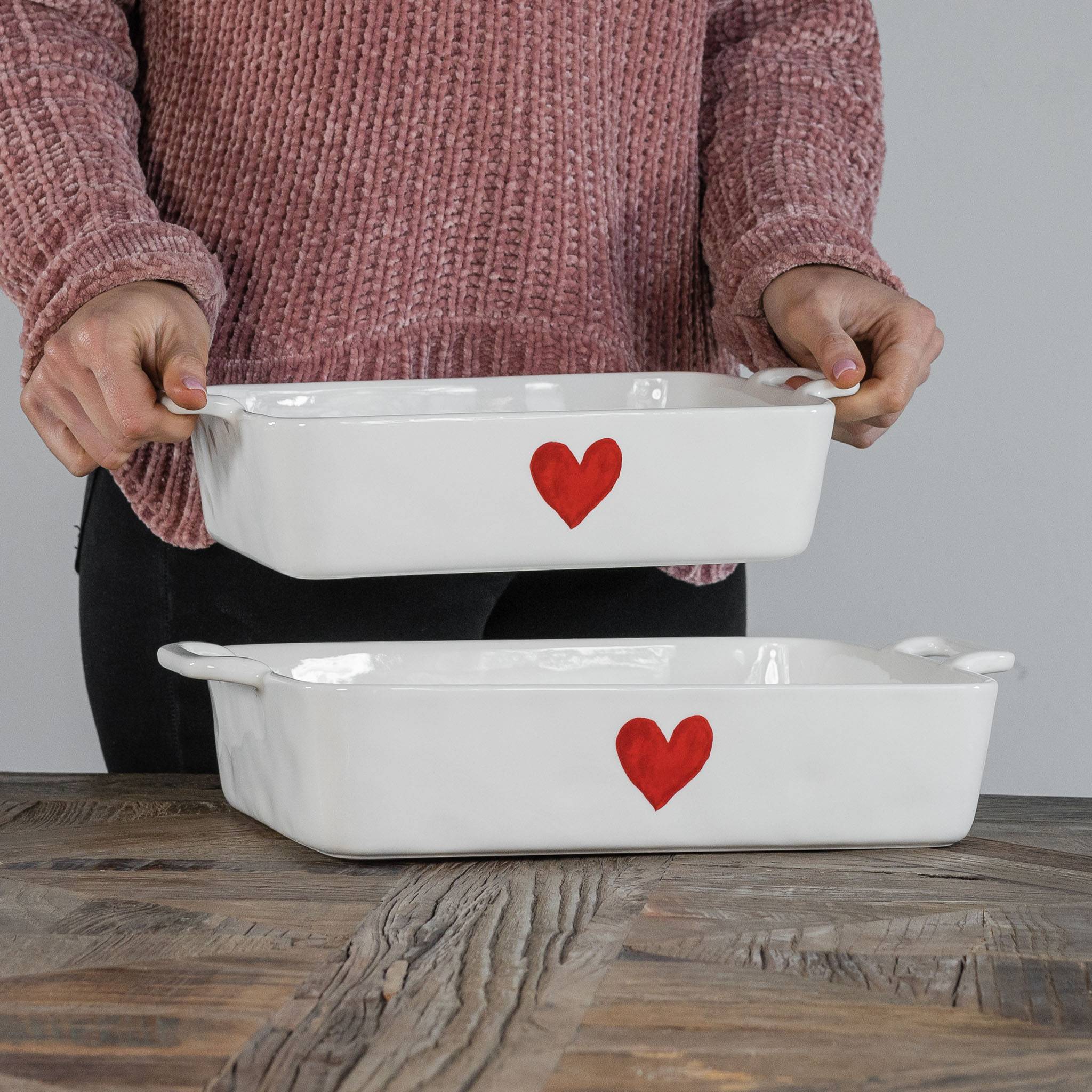 Red Heart Oven Dish