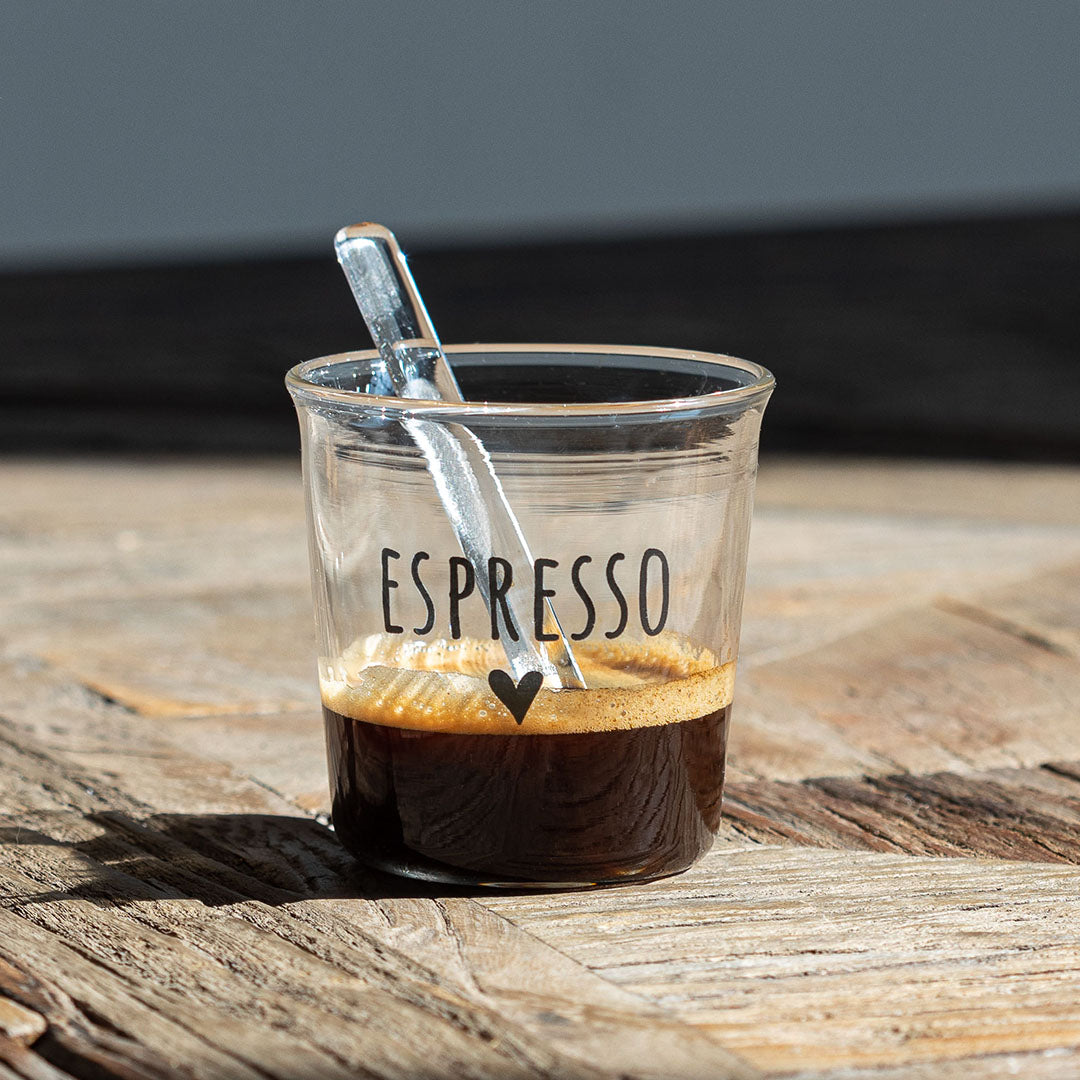 Espresso Glass in Black - Set of 4